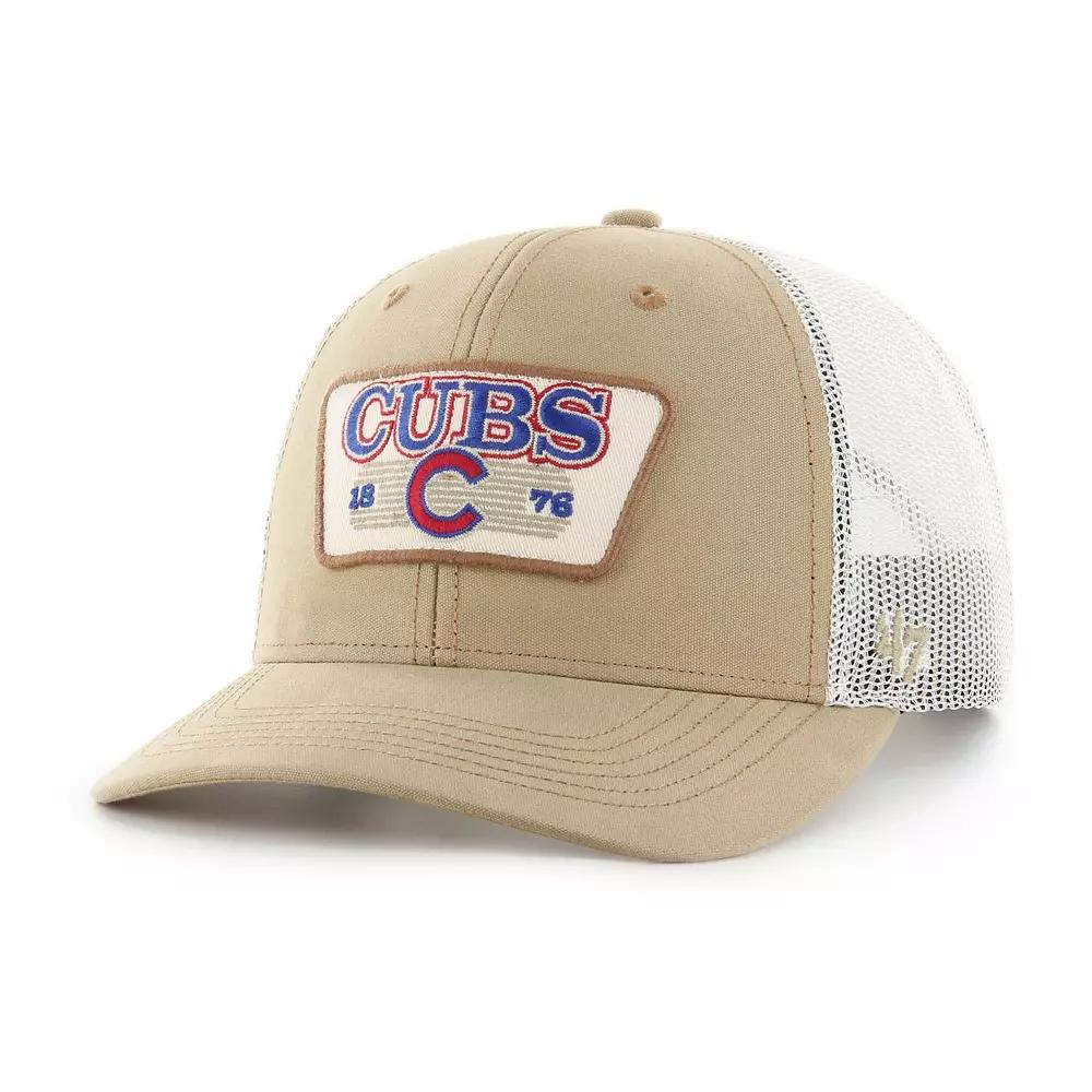 Men's '47 Khaki Chicago Cubs Ridgewood Trucker Adjustable Hats, Beig K Product Image