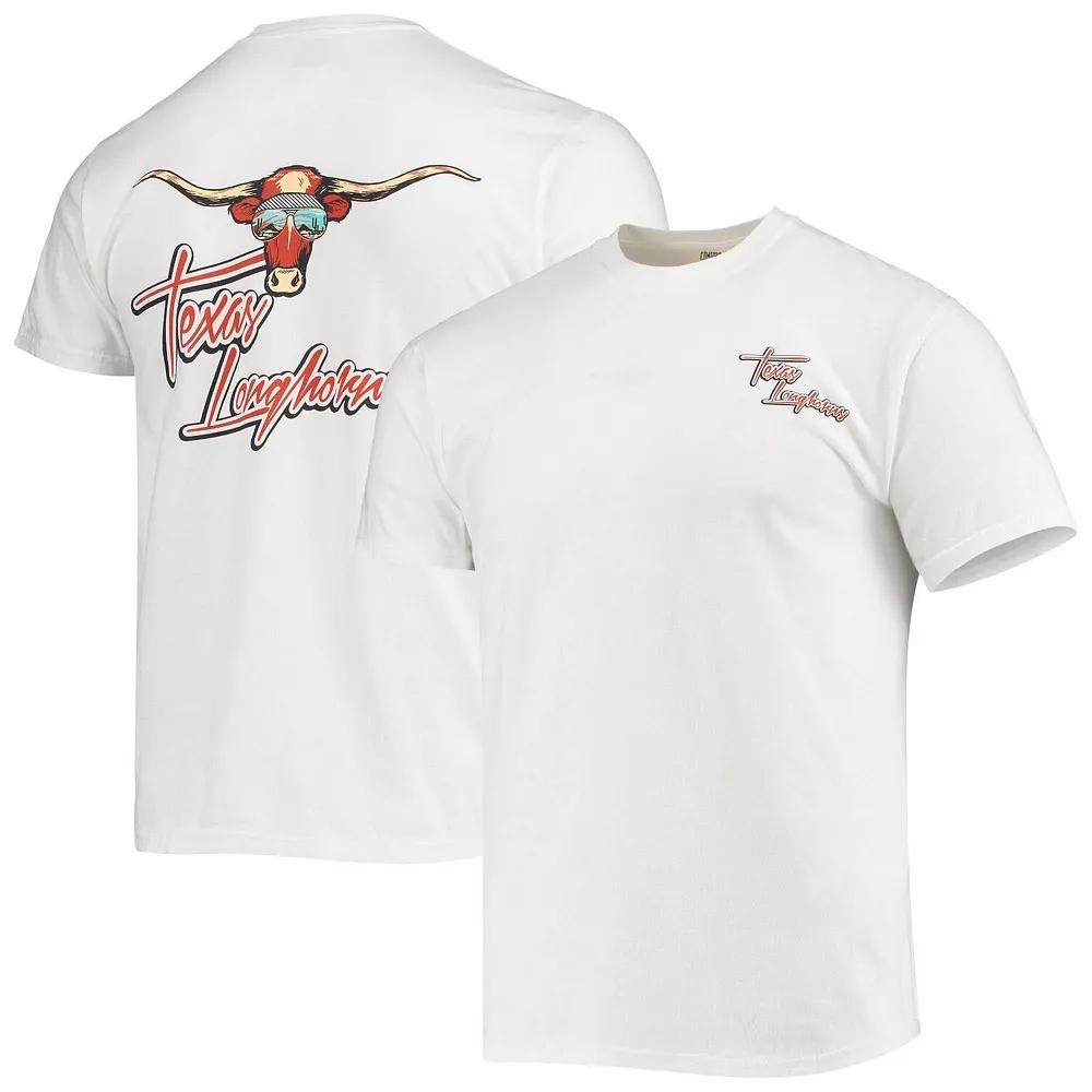 Men's White Texas Longhorns Mascot Bandana T-Shirt,  Product Image