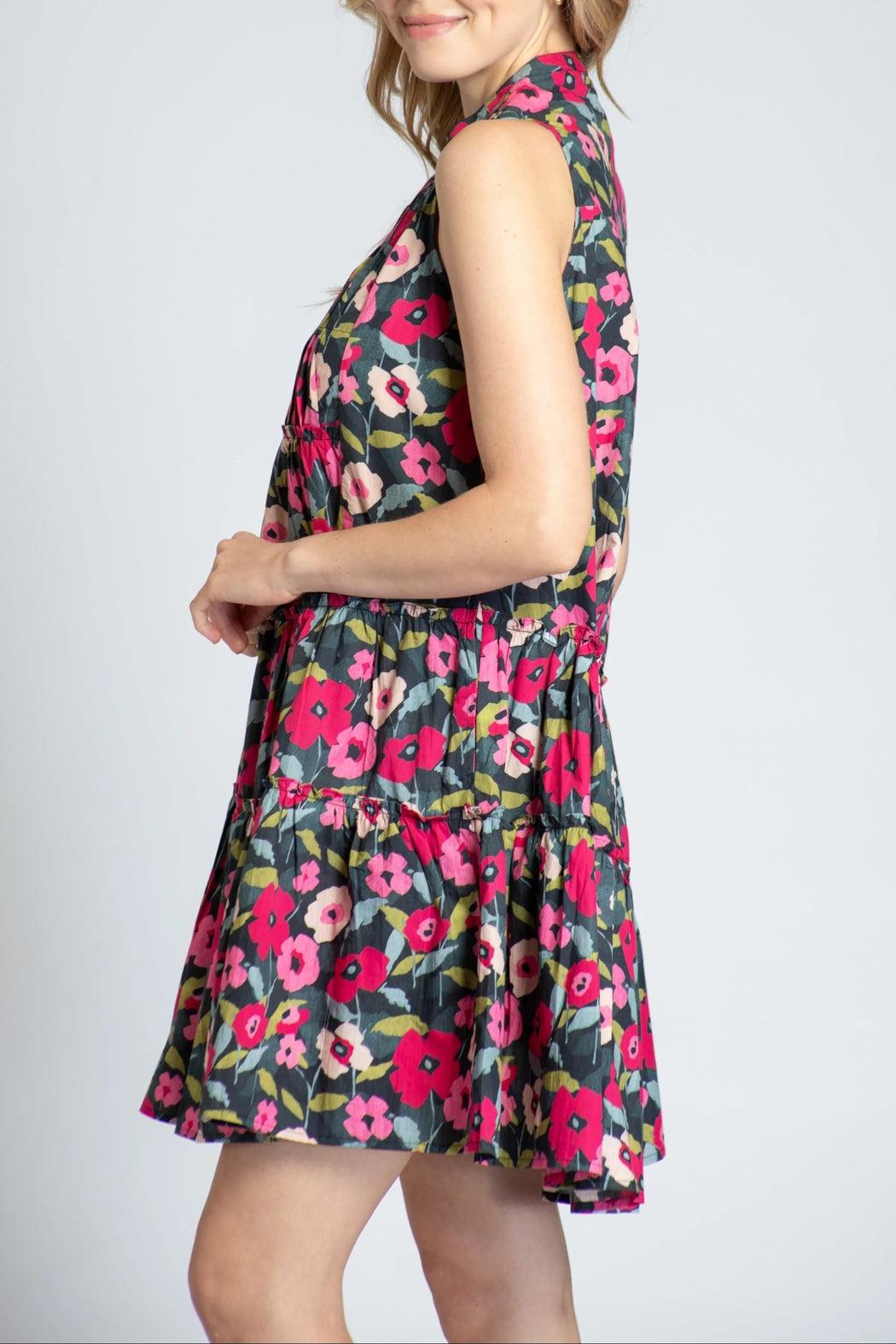 APNY Pink Floral PinTuck Dress Product Image