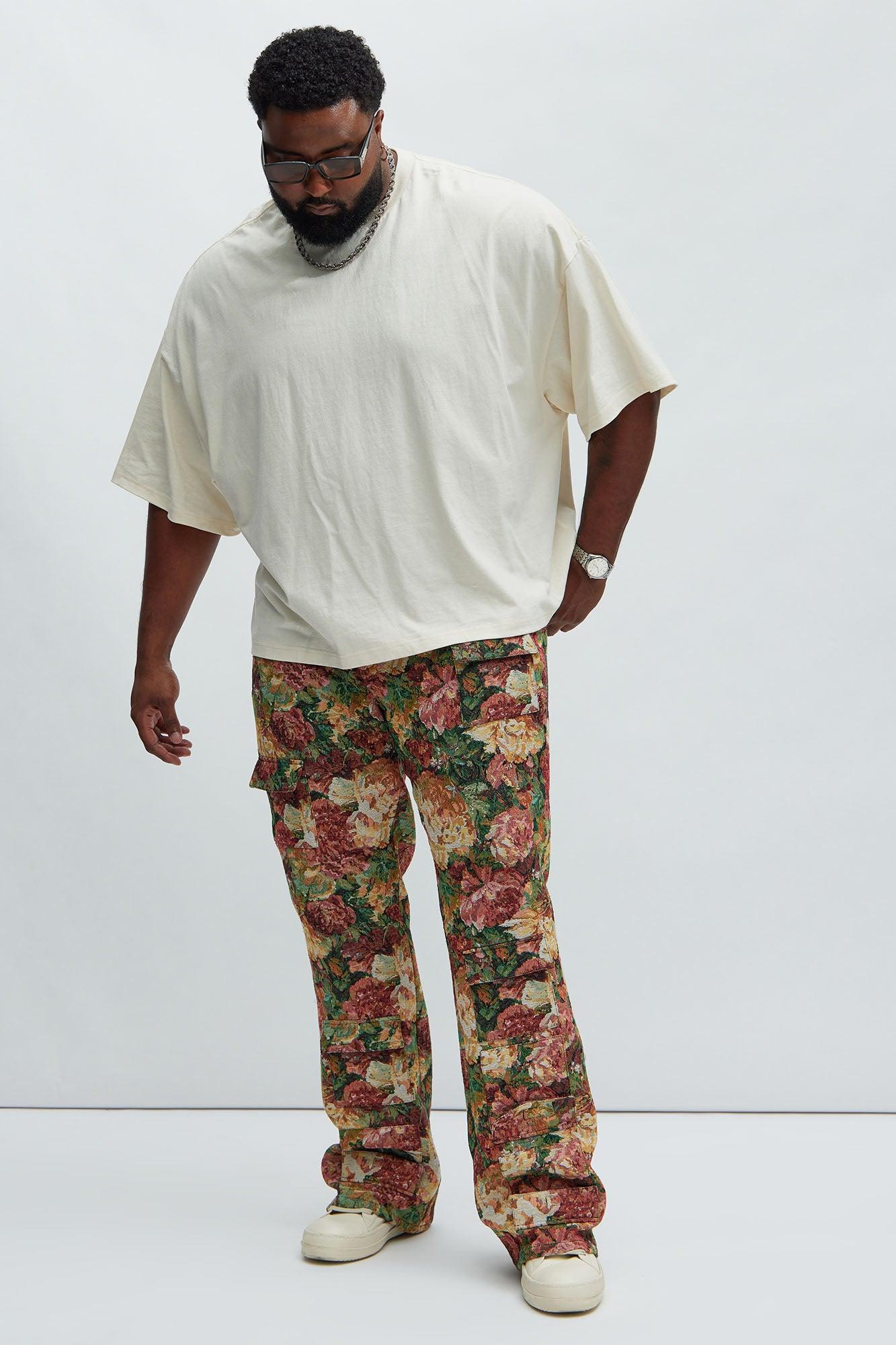 Pissarro Tapestry Slim Stacked Flare Pants - Multi Color Product Image