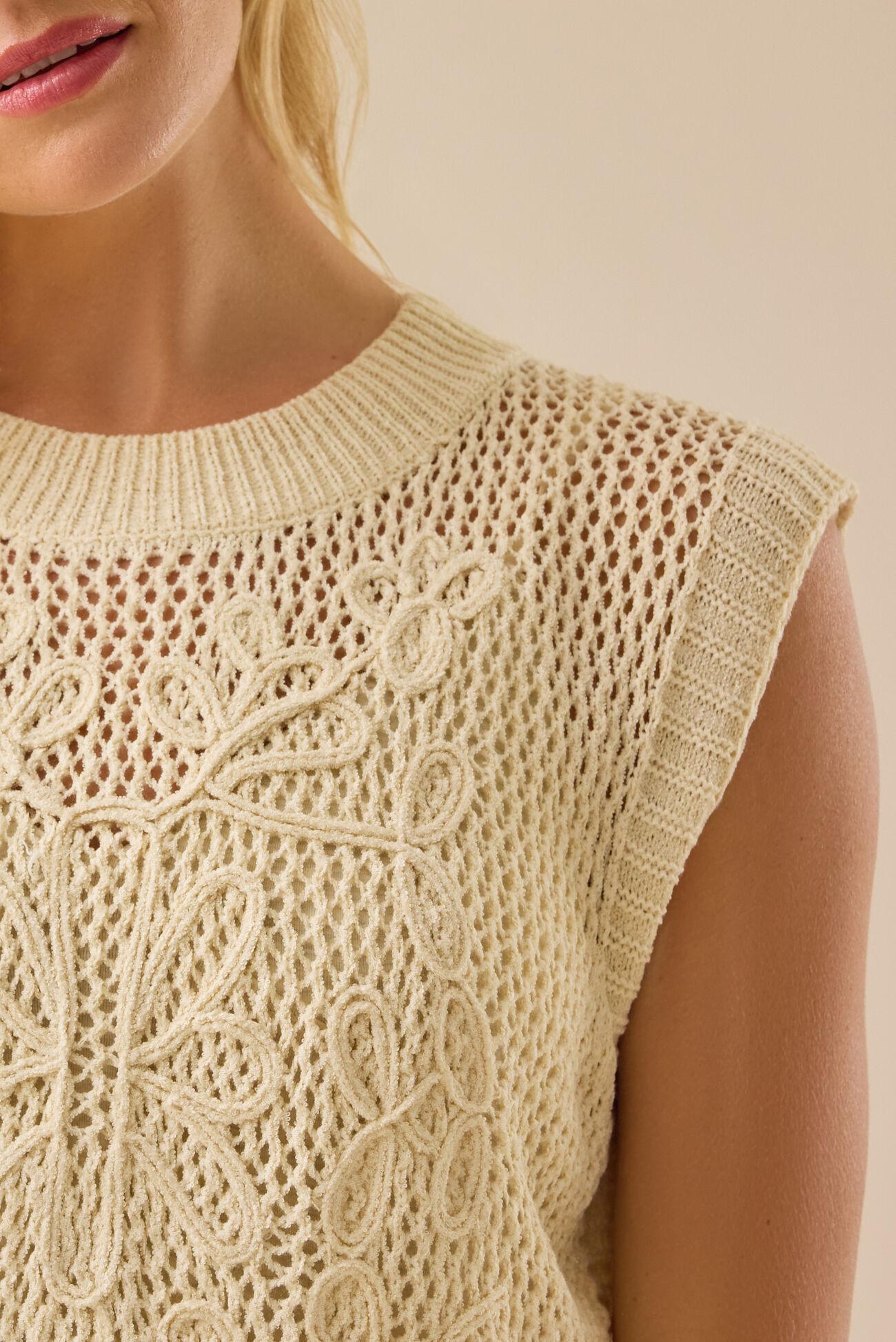 Emilia Embroidered Knit Vest Product Image