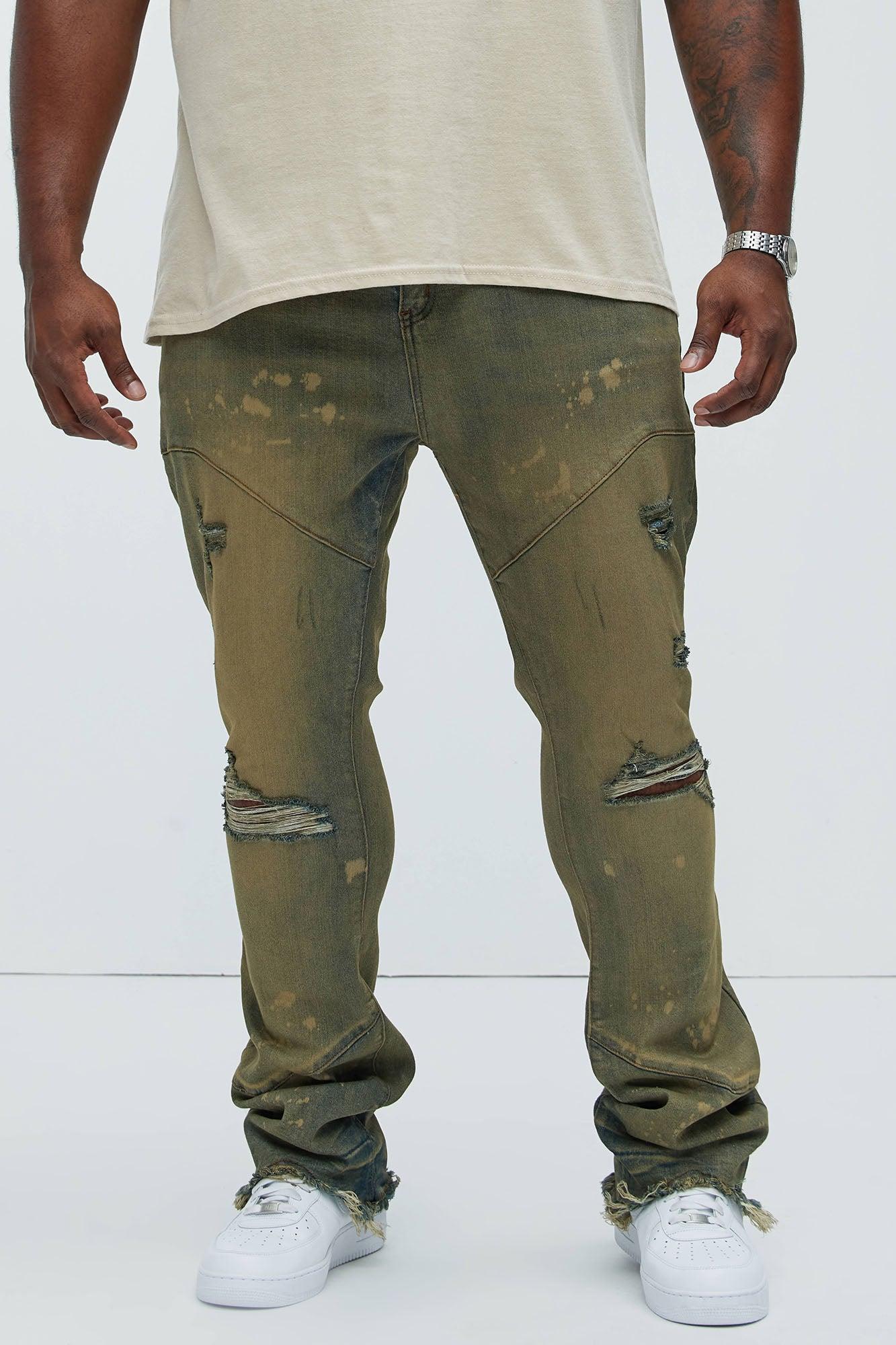 Dirty Street Way Stacked Skinny Flare Jeans - Vintage Wash Product Image