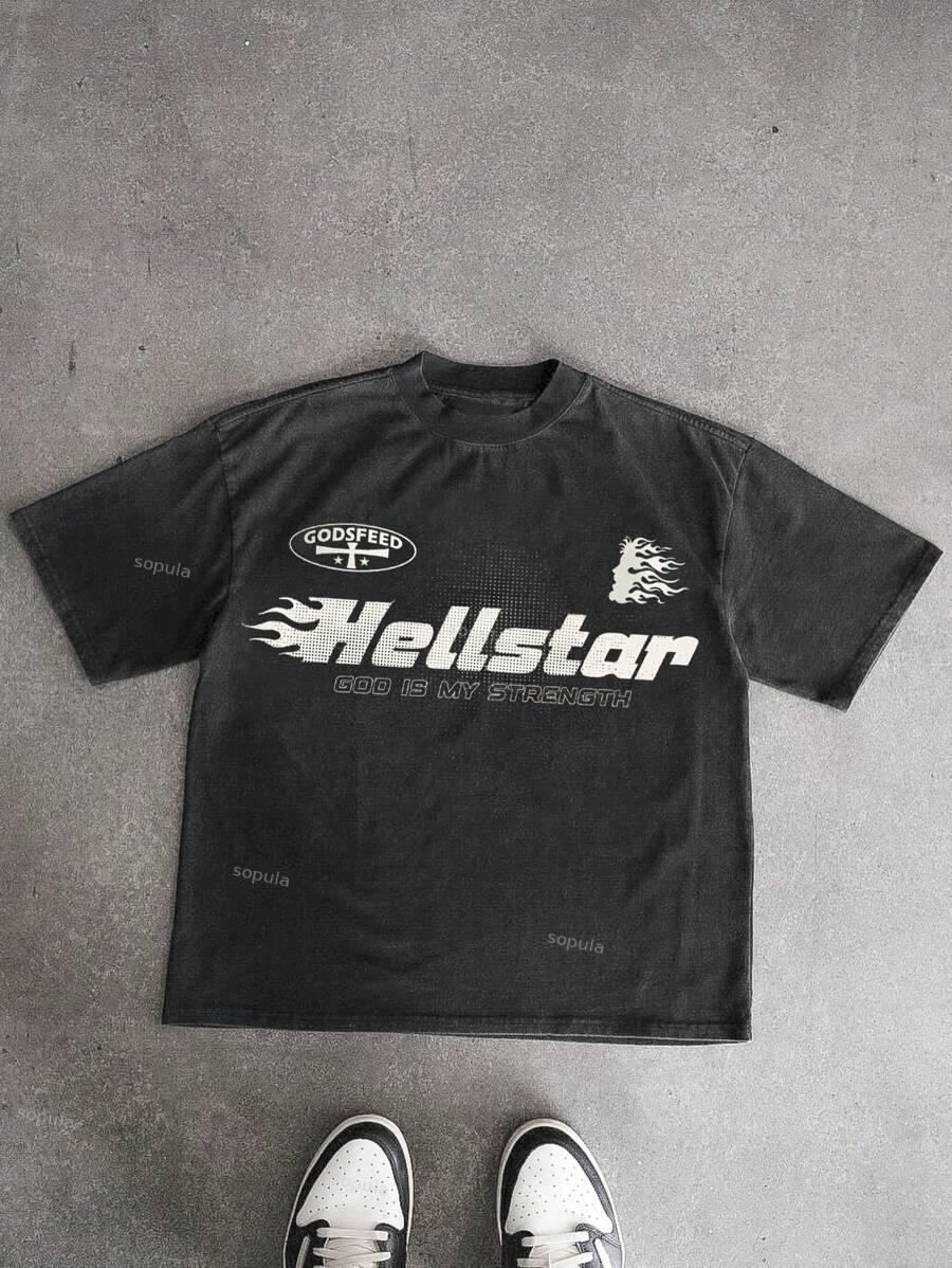 Jesus Flame Silhouette Network Vintage Graphic Cotton T-Shirt Product Image