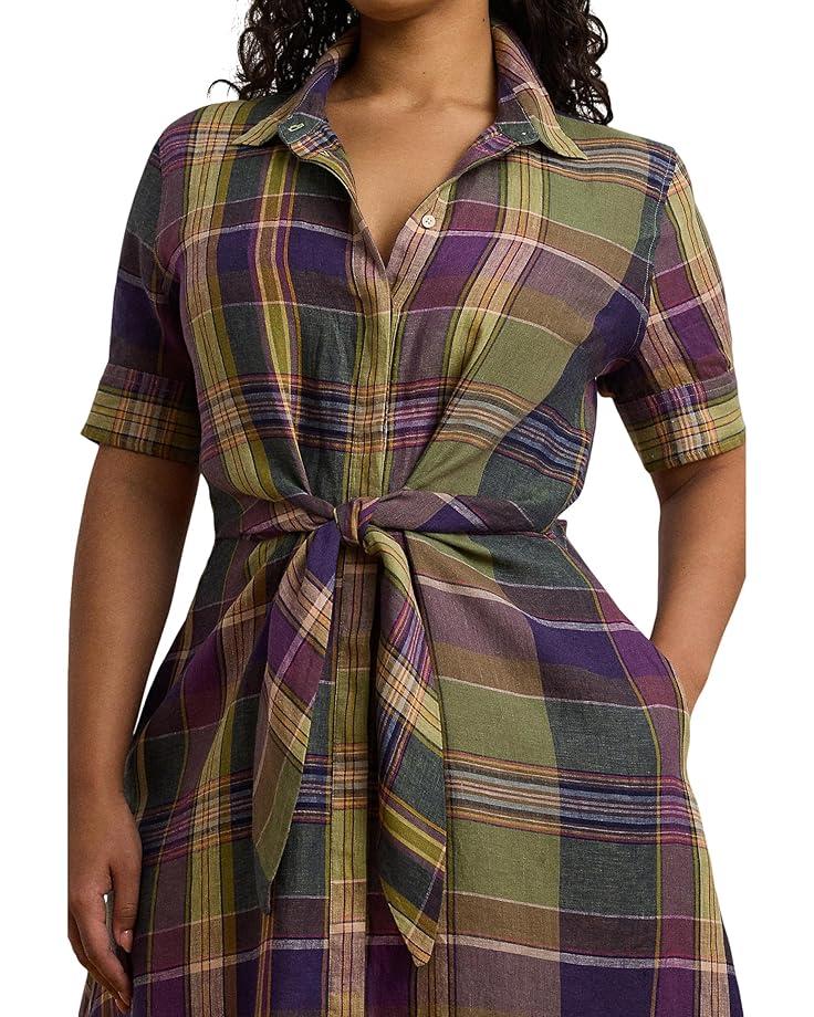 Plus Size Print Crepe Shirtdress Product Image