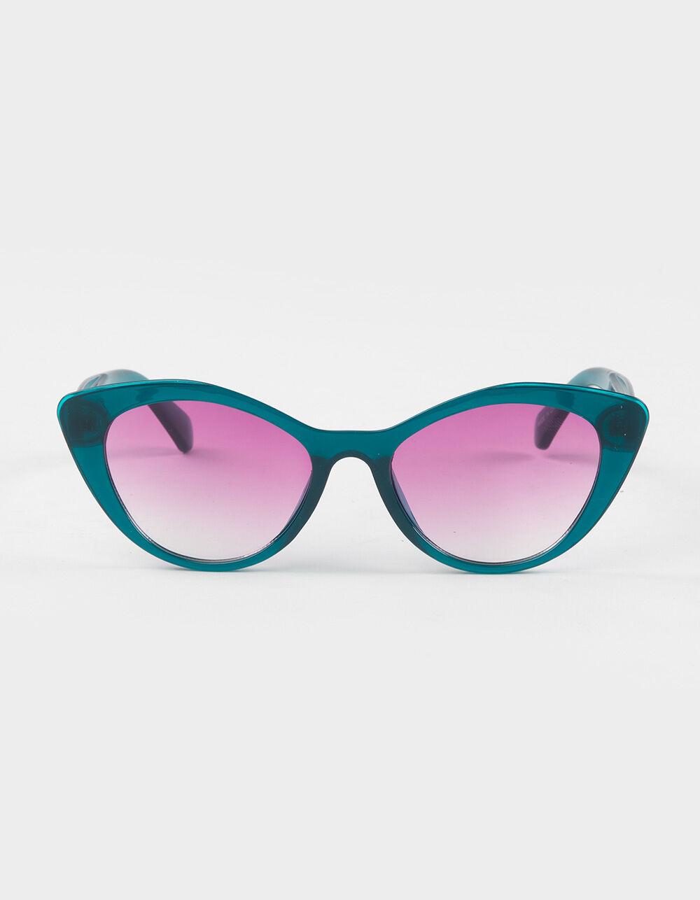 RSQ Cat Eye Sunglasses - TEAL BLUE Product Image