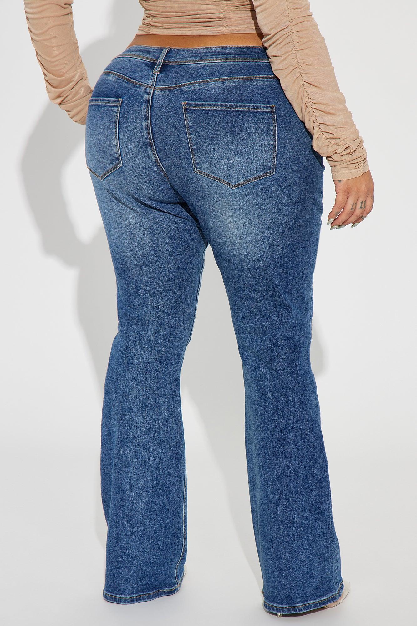 Lost Without You Soft Stretch Bootcut Jeans - Dark Wash Product Image