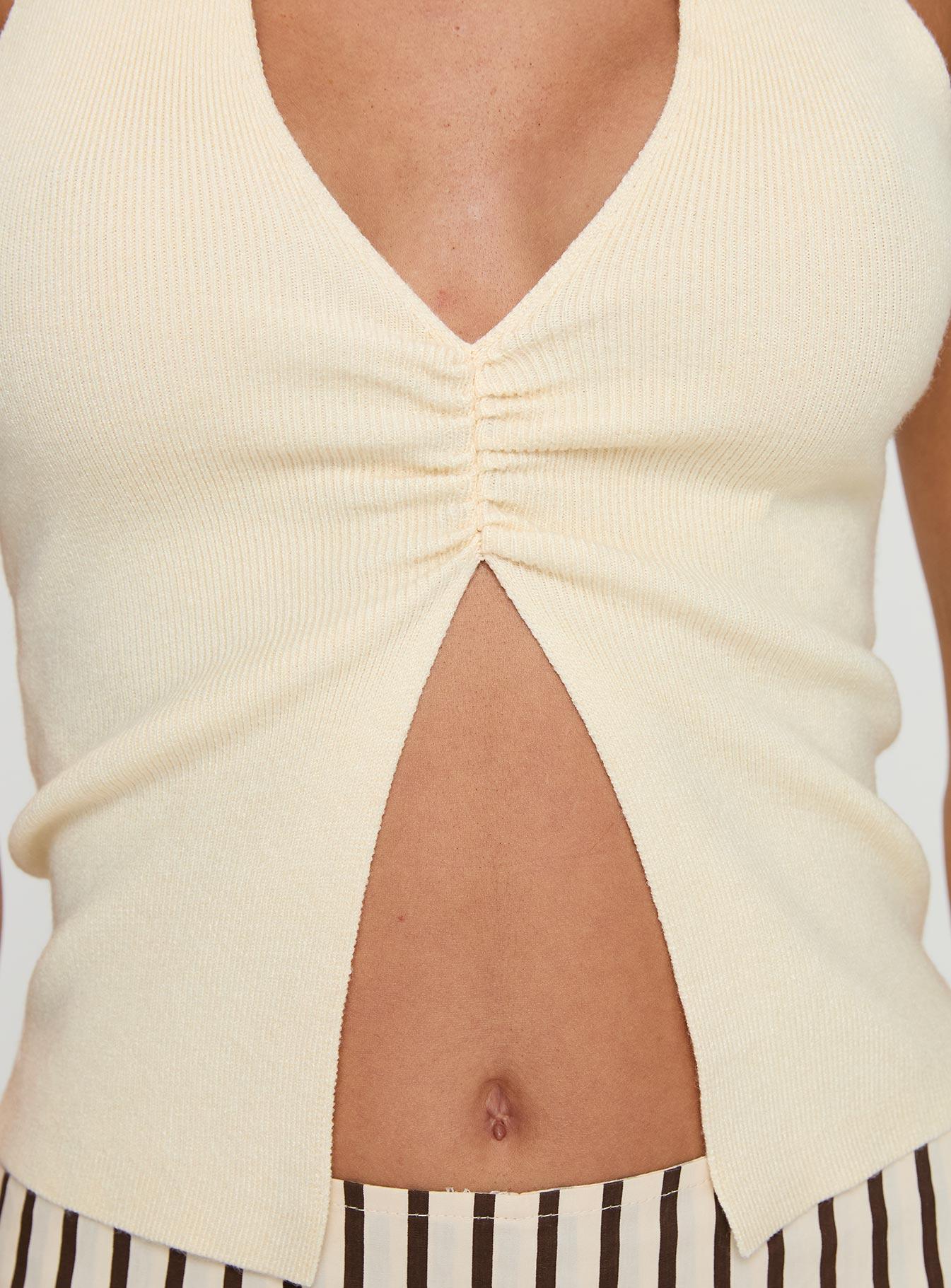 Kingley Halter Top Cream Product Image