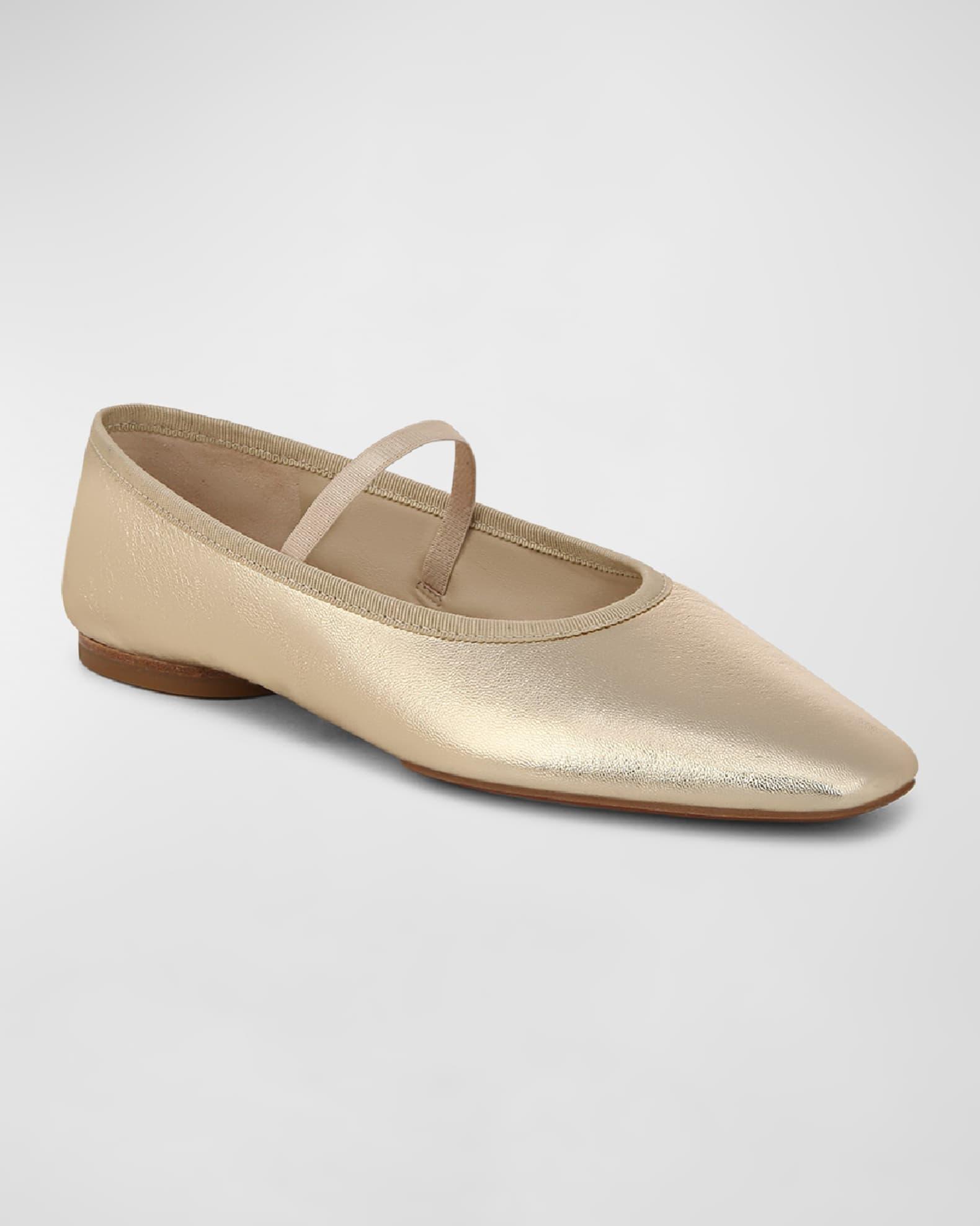 Metallic Mary Jane Ballerina Flats Product Image