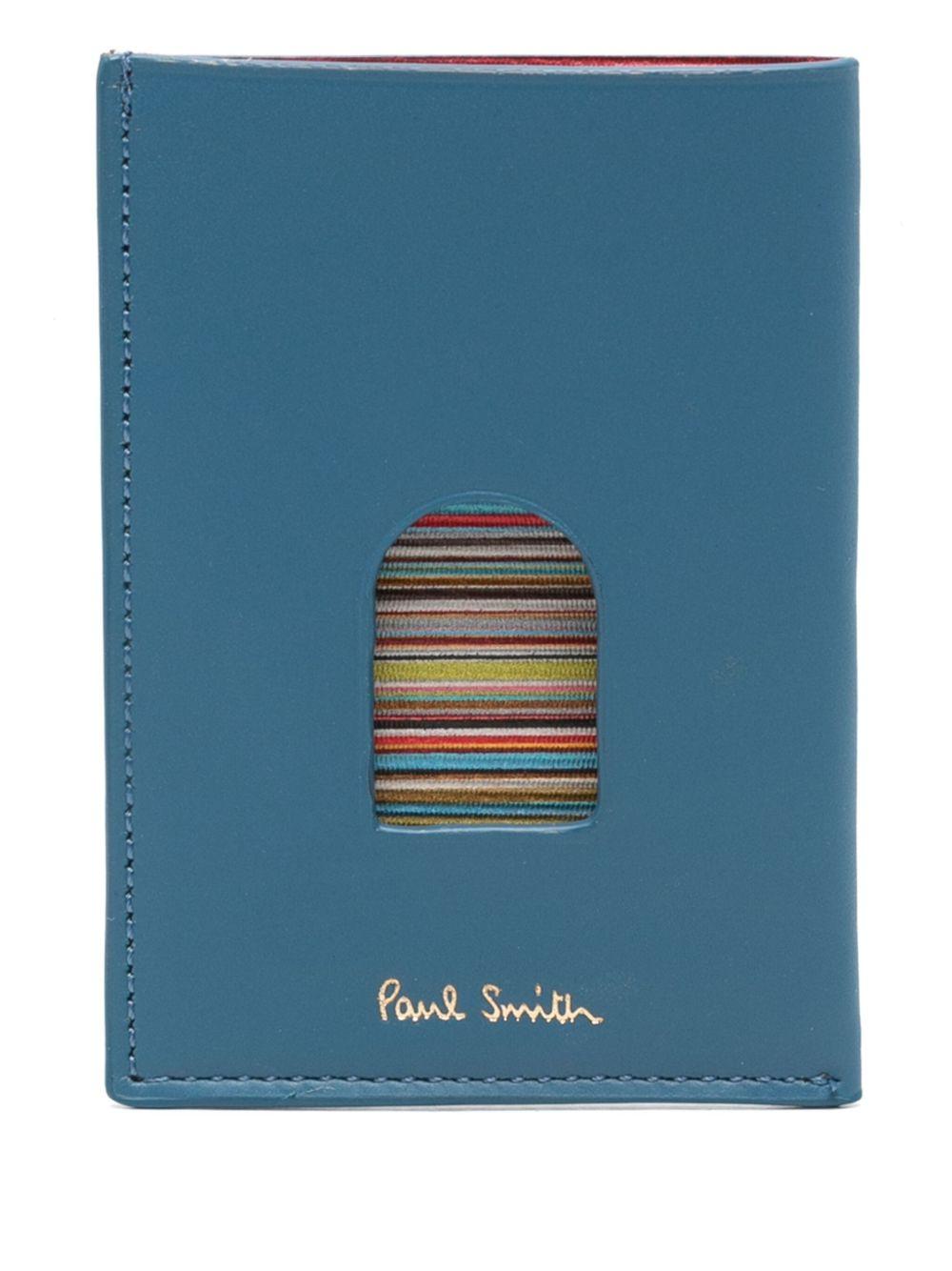 Signature Stripe card holder Product Image