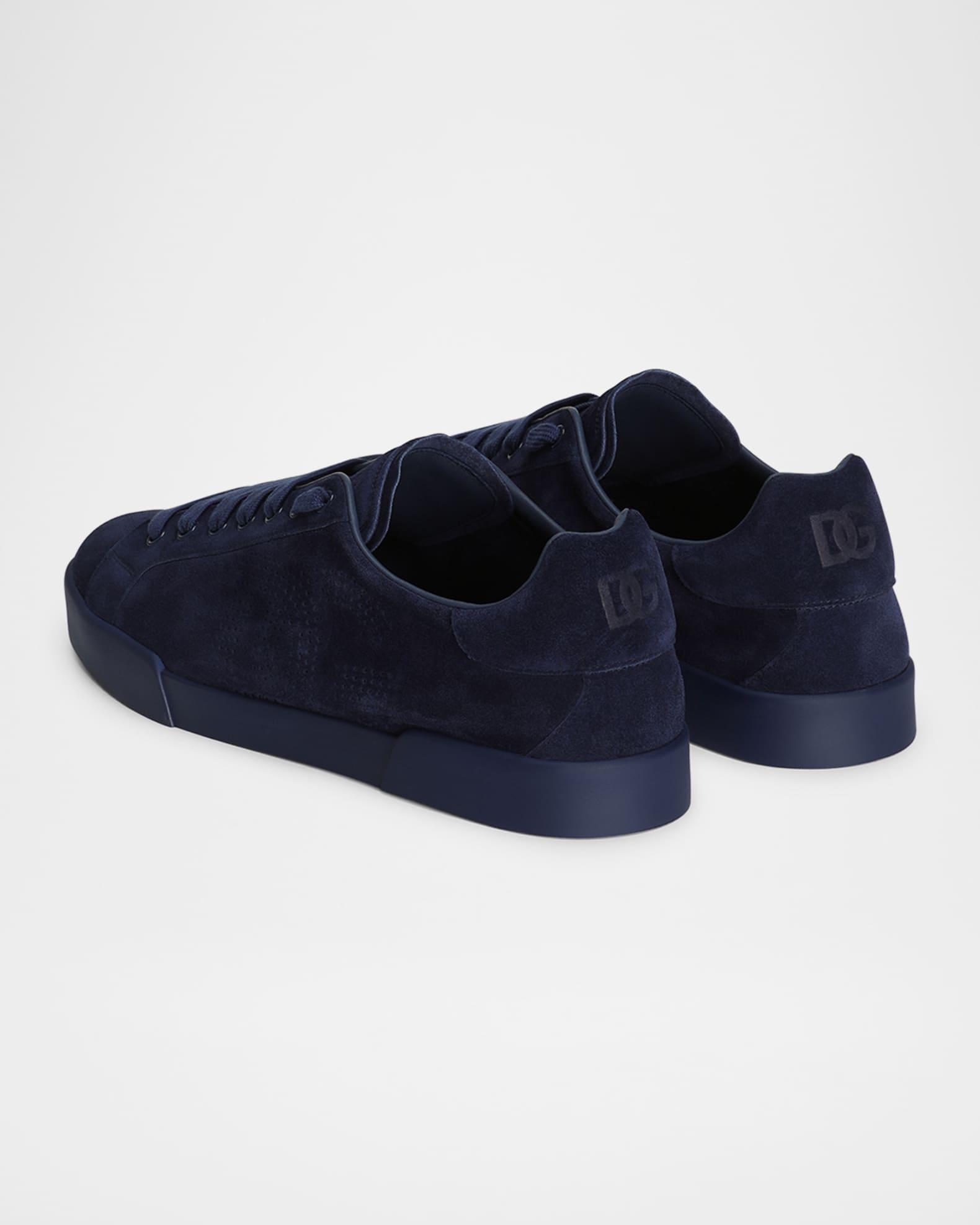 Men's Suede Perforated DG Low-Top Sneakers Product Image