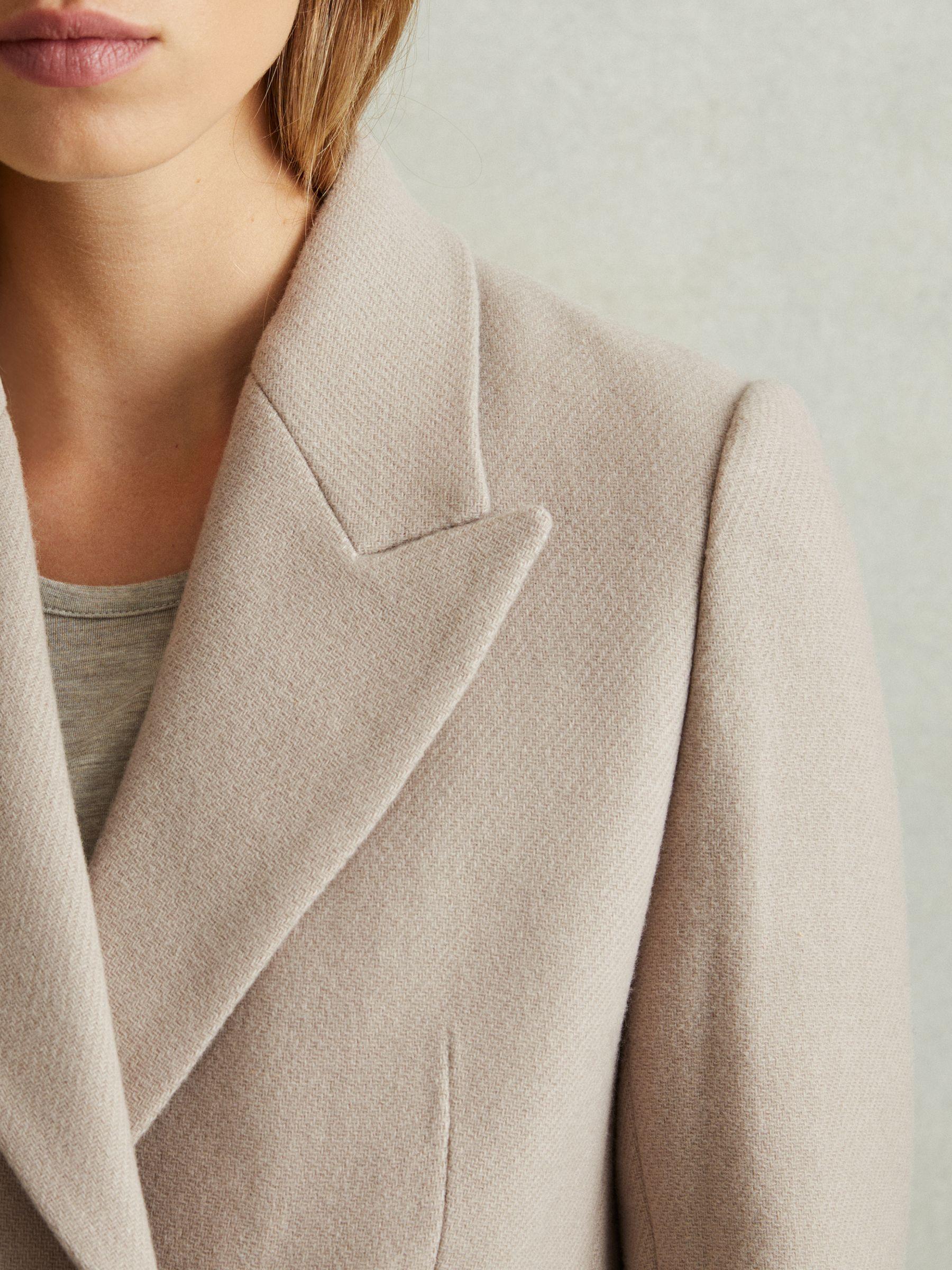 Wool-Blend Coat in Stone Product Image