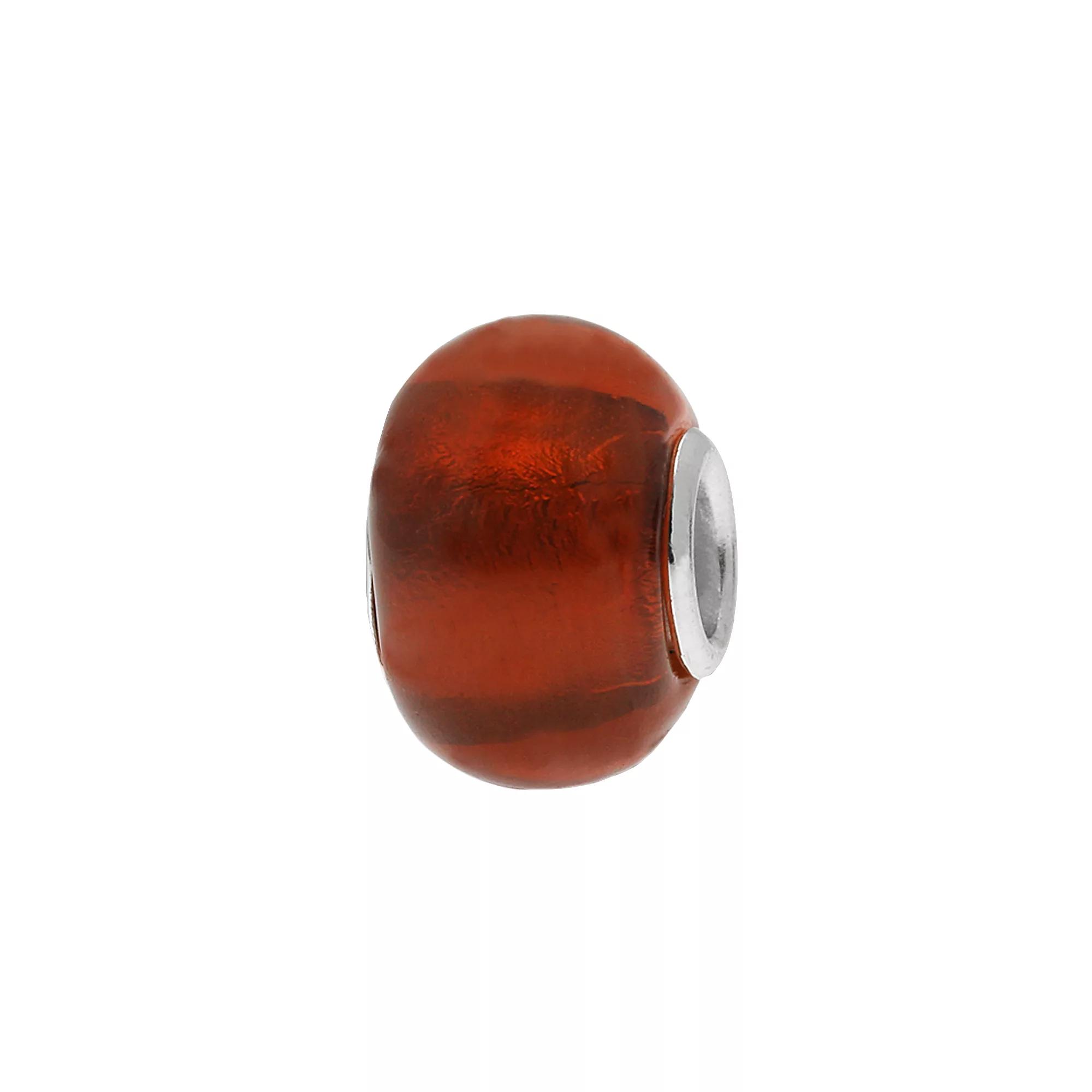 Individuality Beads Sterling Silver Foiled Glass Bead, Women's, Red Product Image