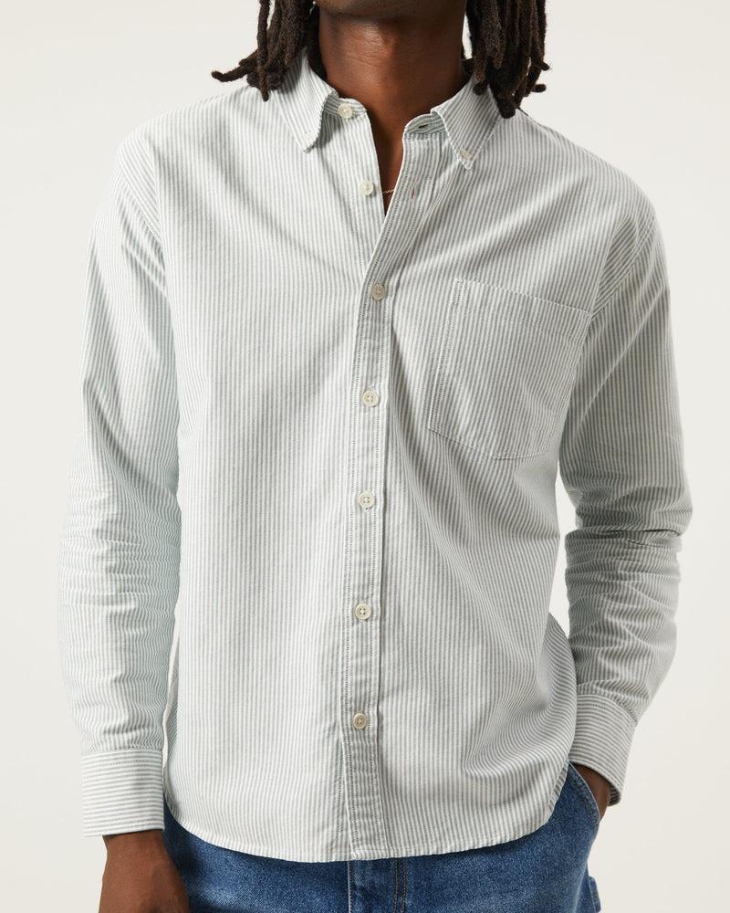 Stripe Oxford LS - Green Product Image