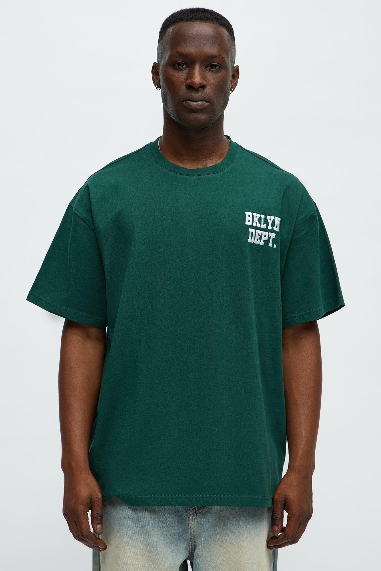Short Sleeve Blessed Puff Print Tee - Hunter Green Male Product Image