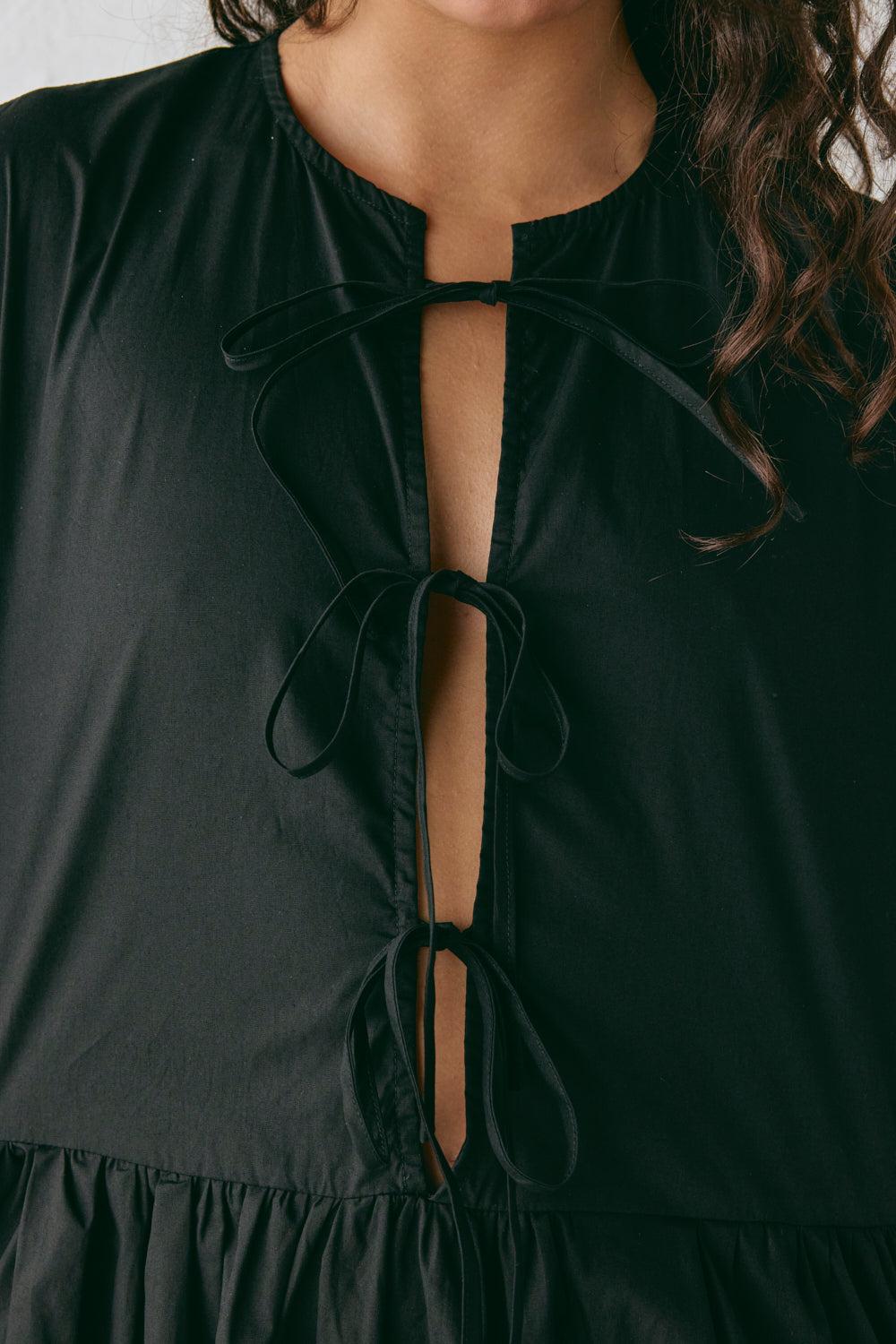 Naomi Smock Maxi Dress Black Product Image
