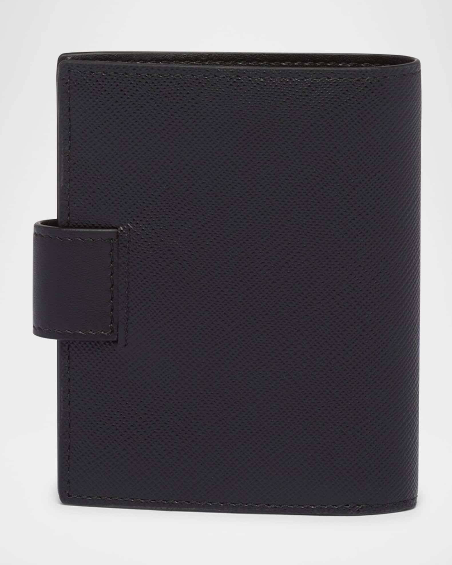 Small Saffiano and Smooth Leather Bifold Wallet Product Image