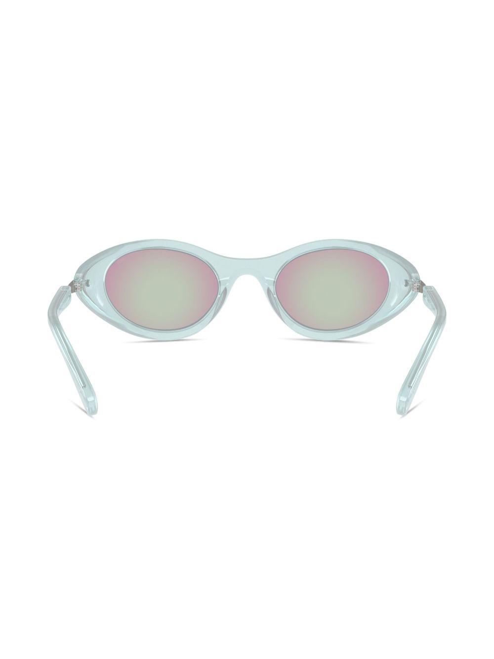 logo-plaque oval-frame sunglasses Product Image