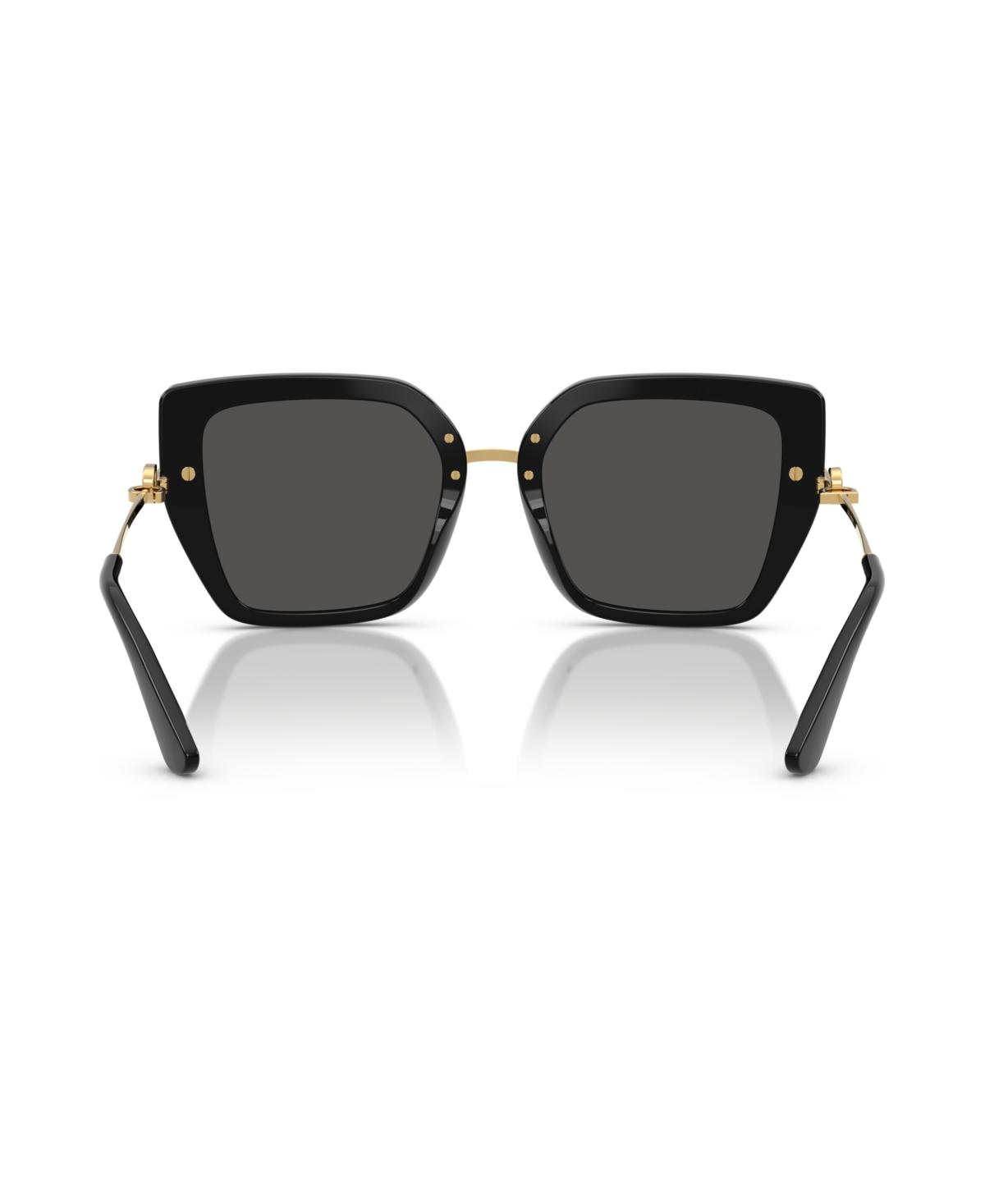 DOLCE & GABBANA Womens Black Dg4373 Square-frame Acetate Sunglasses In Light Grey Gradient Black Product Image