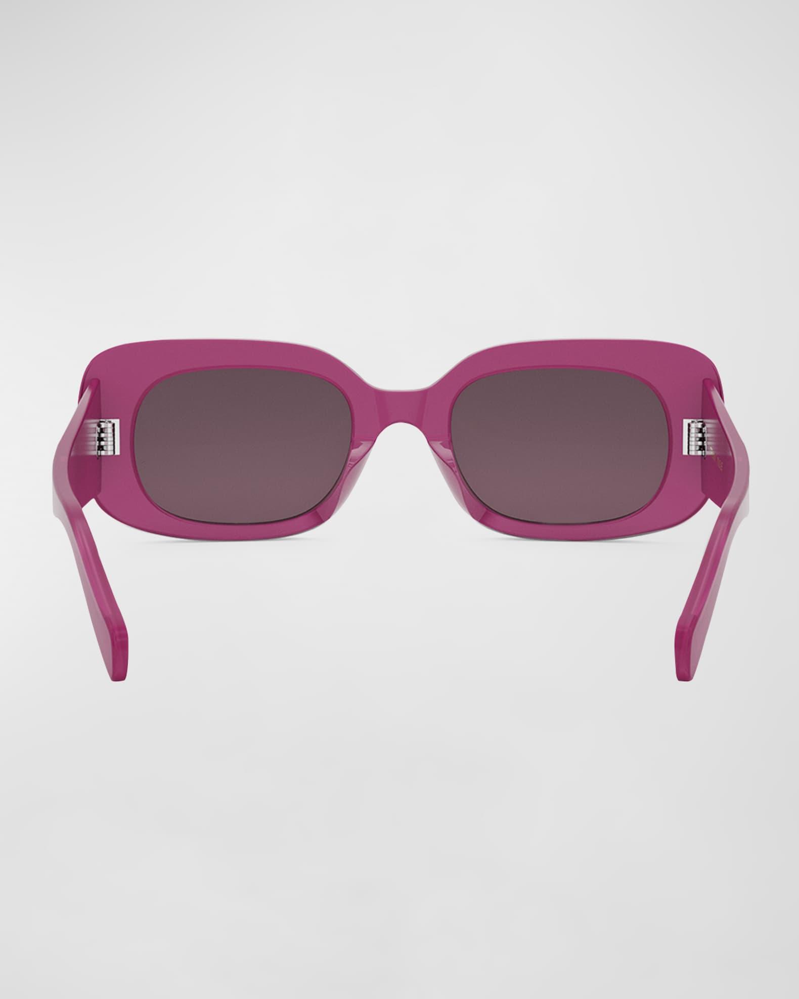 Bold 3 Dots Acetate Rectangle Sunglasses  Product Image