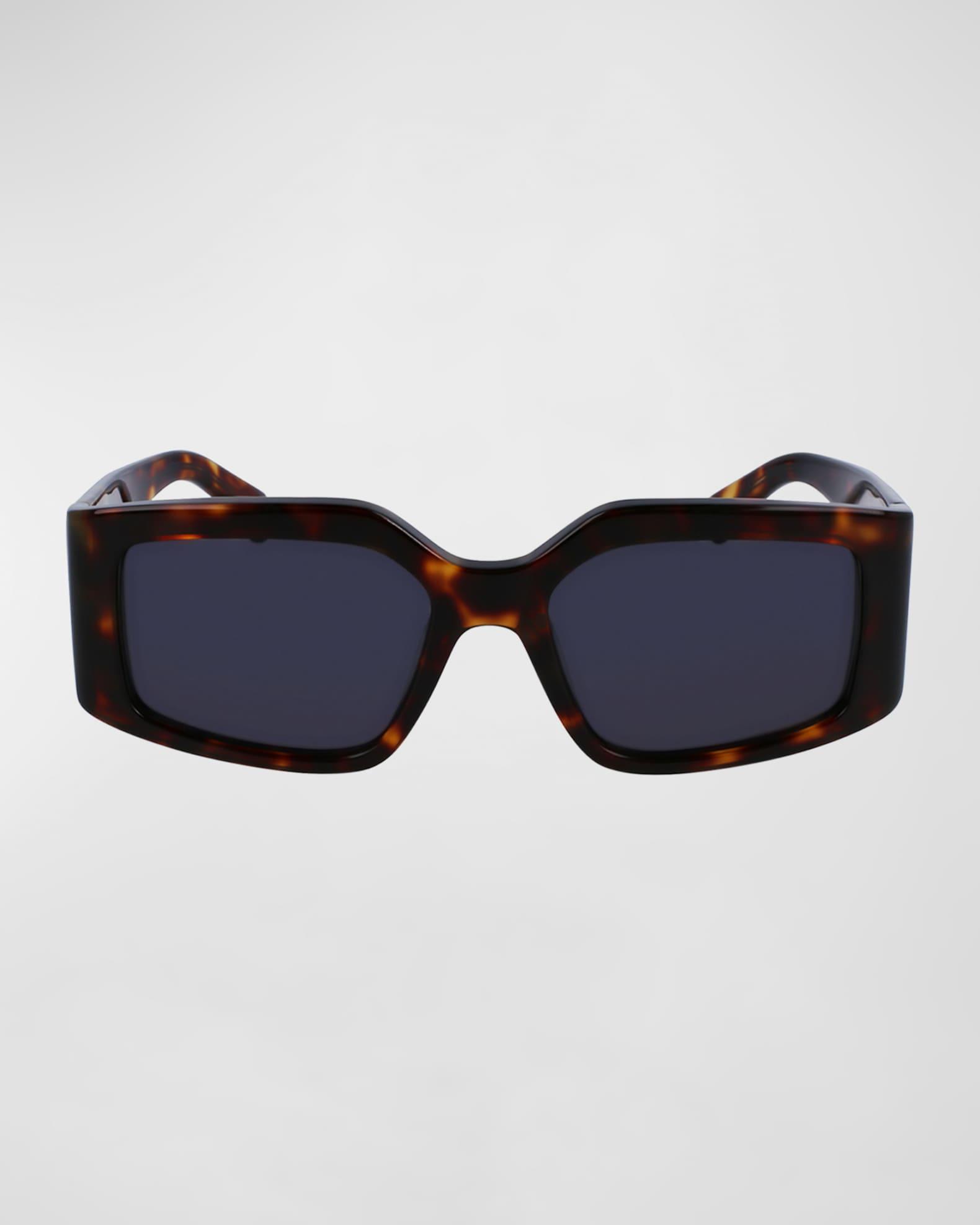 Micro-Logo Acetate Rectangle Sunglasses  Product Image