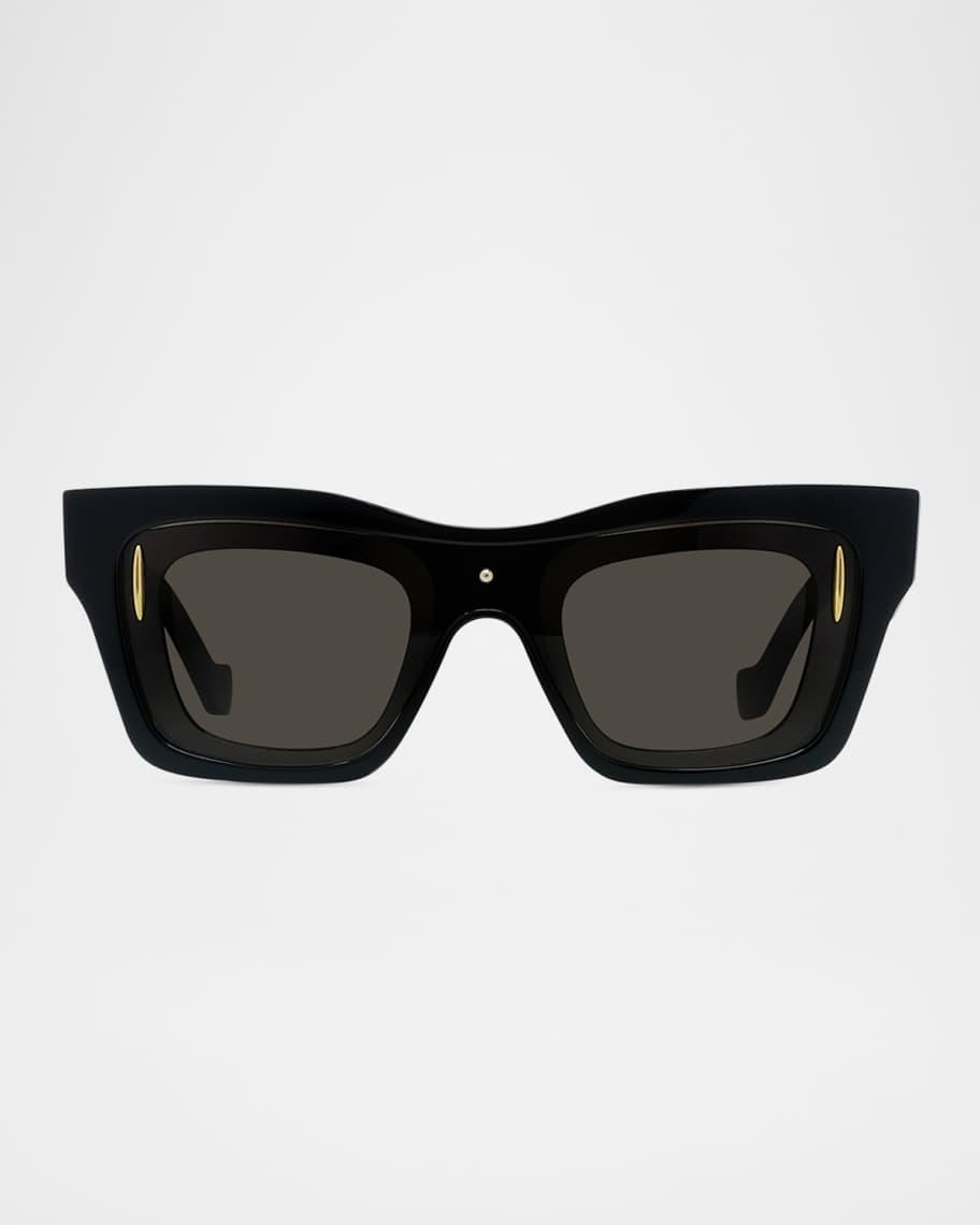 Mens Signature Layered Acetate Rectangle Sunglasses Product Image