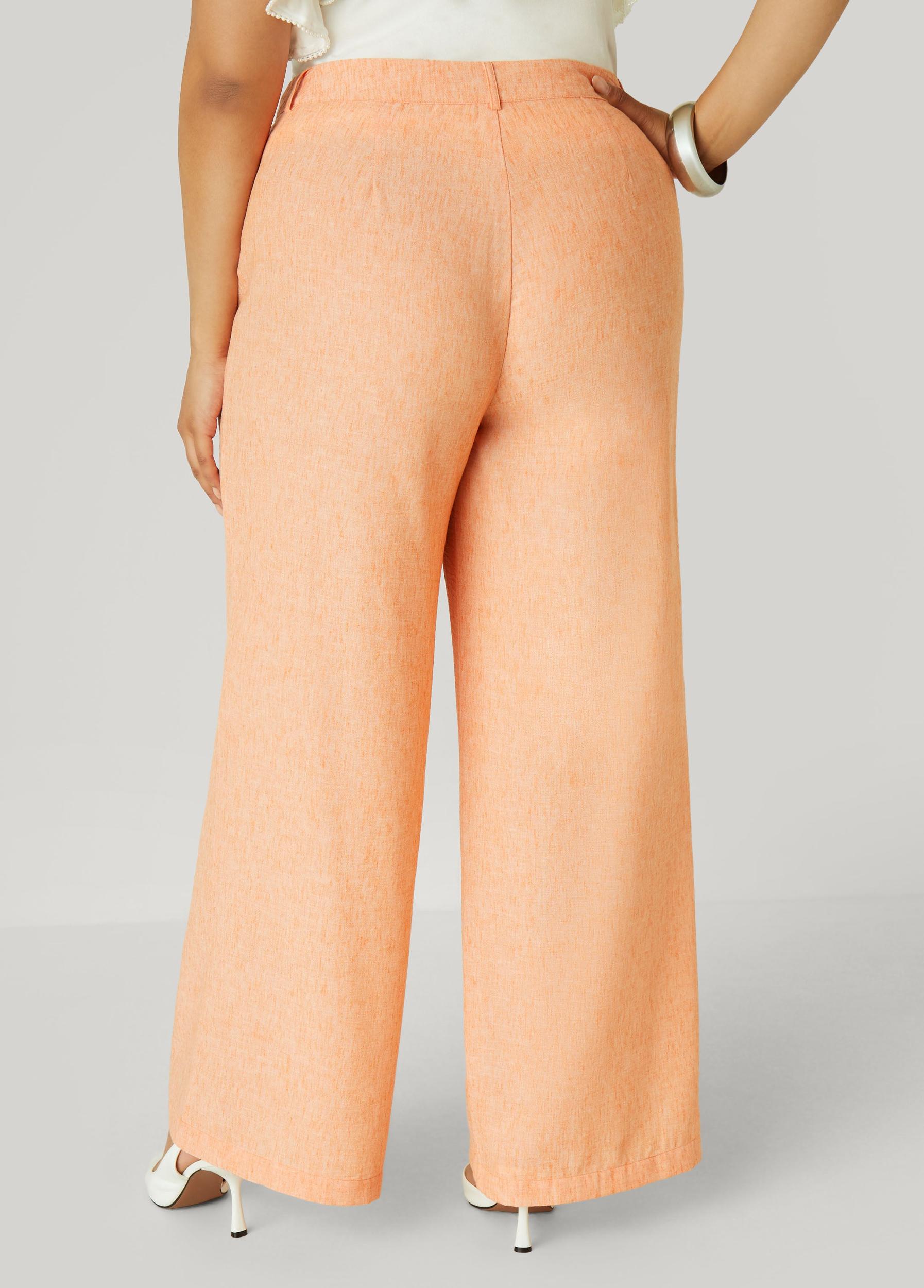 Patch Pocket Slub Wide Leg Pants Product Image