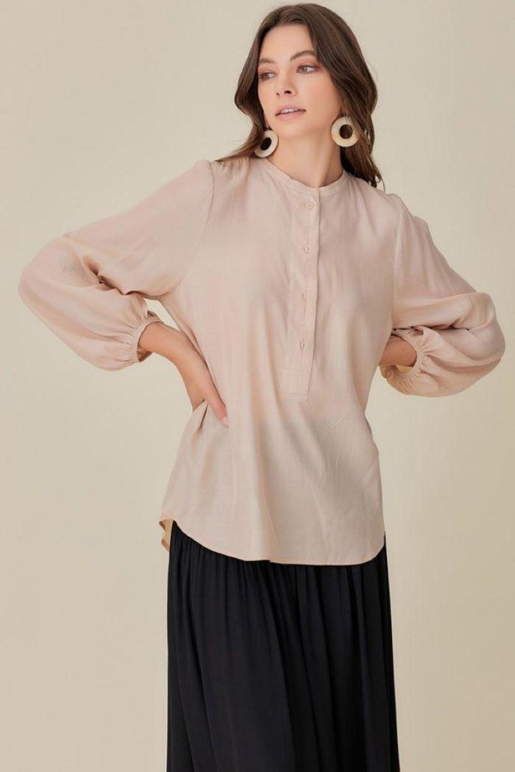 Mandarin Collar Top Product Image