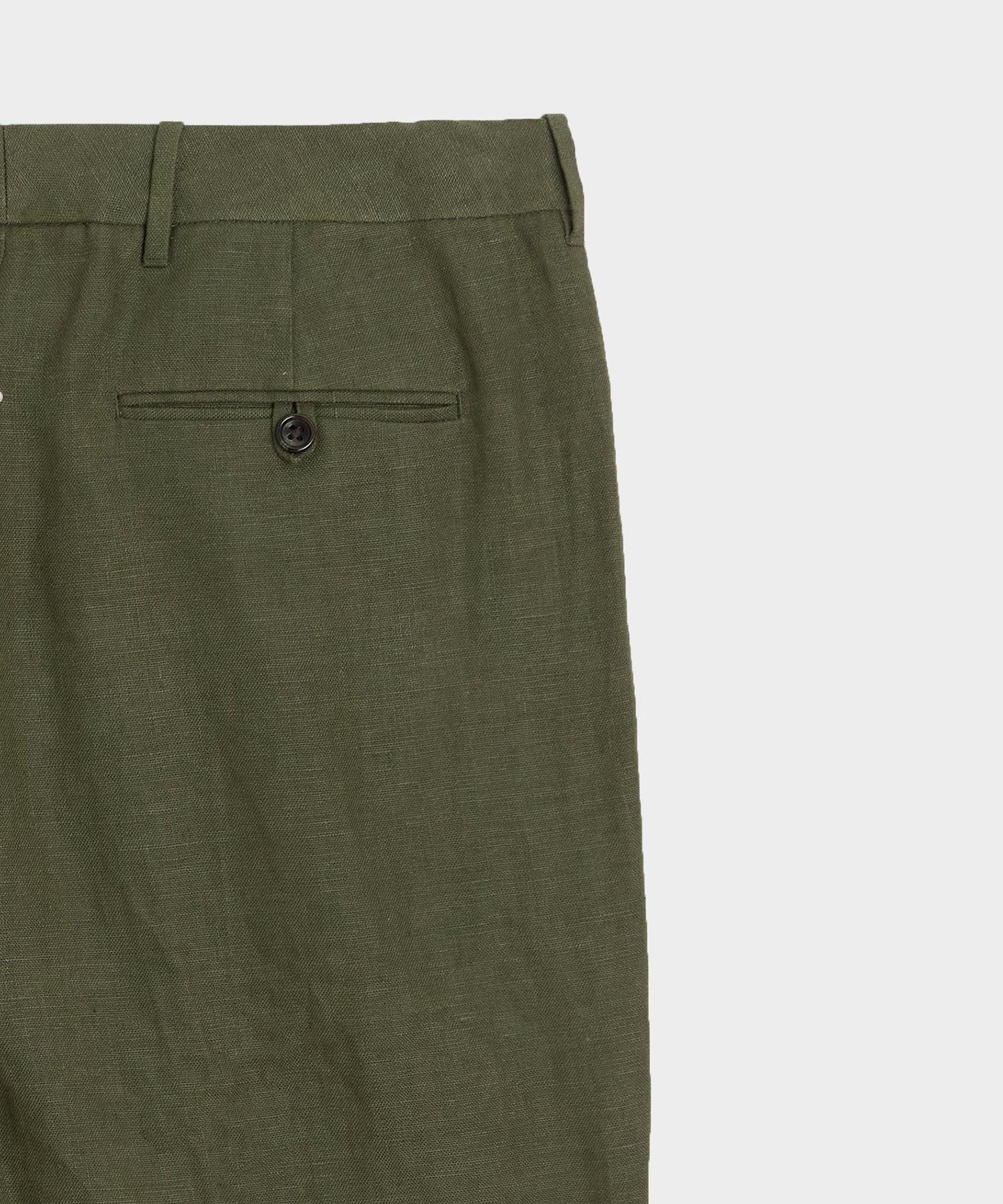 Straight Fit Linen Tab Trouser Product Image