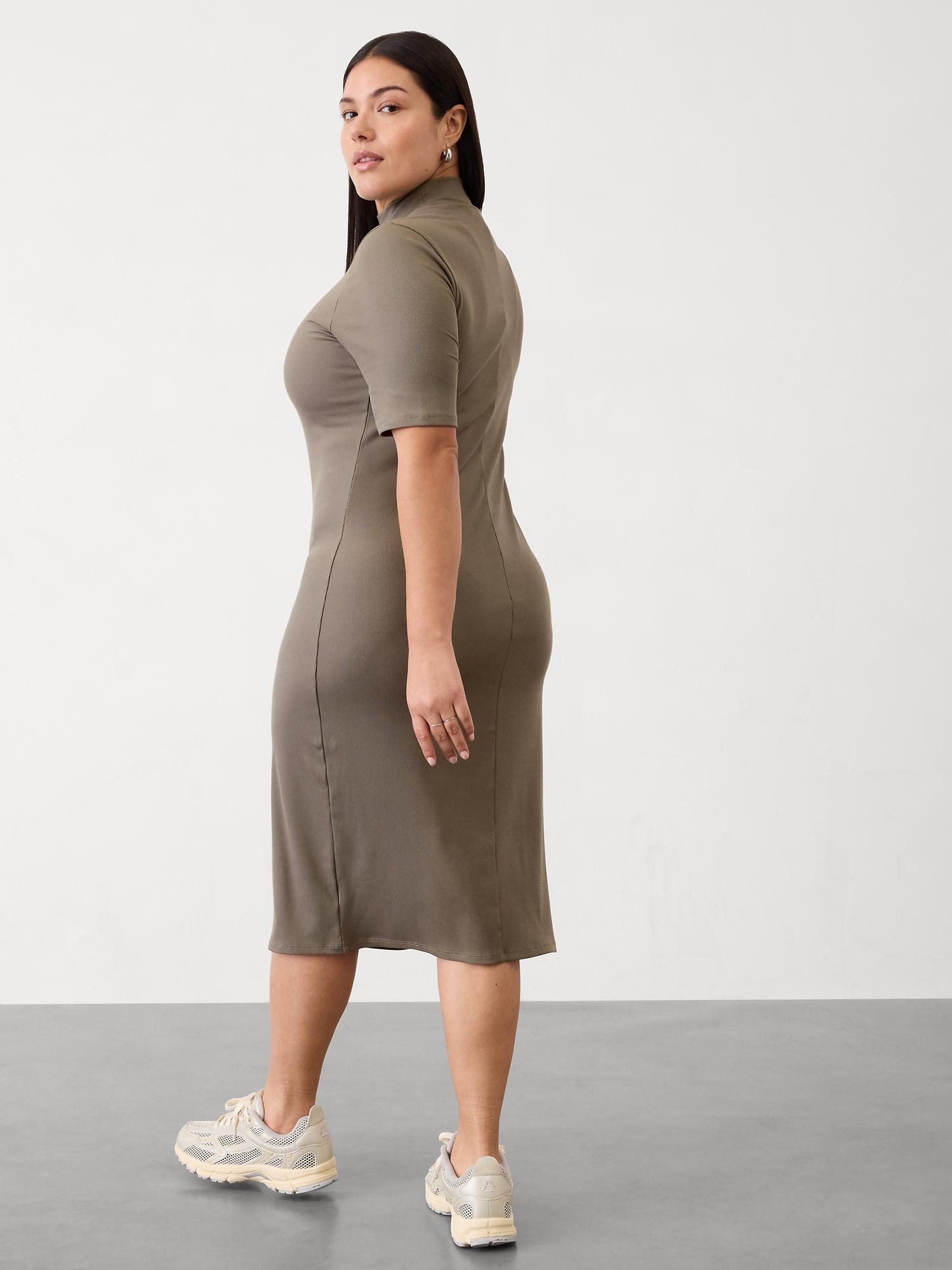 Signature Rib Mock Neck Dress Product Image