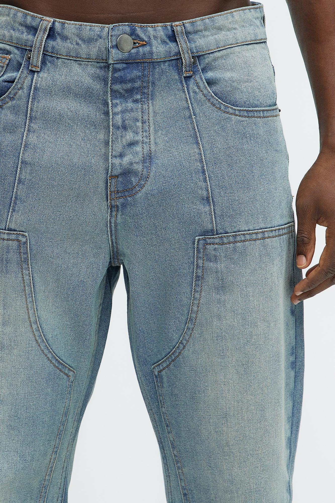 Silbano Straight Carpenter Jeans - Vintage Blue Wash Product Image