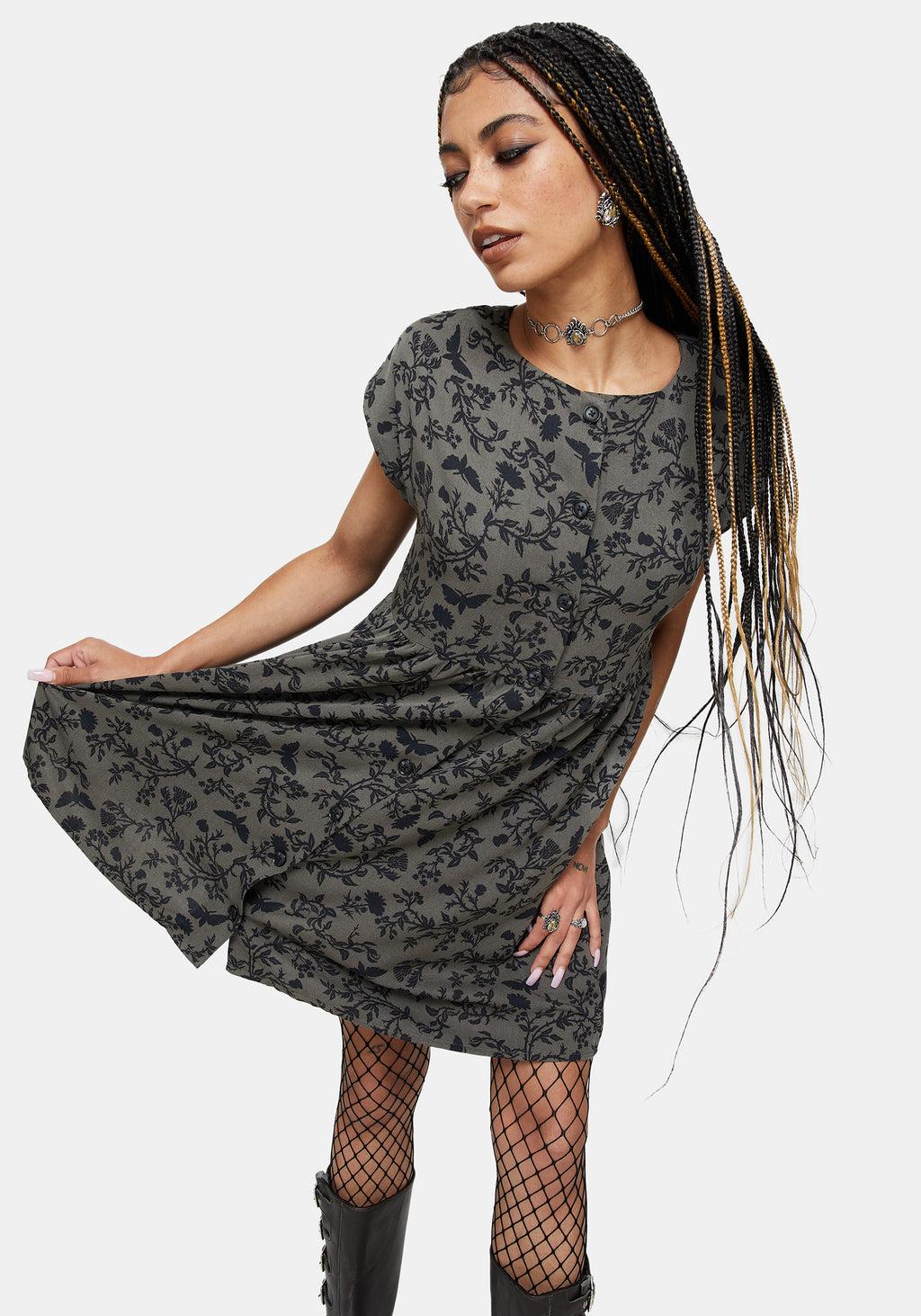 Morgana Mini Dress - Green Product Image