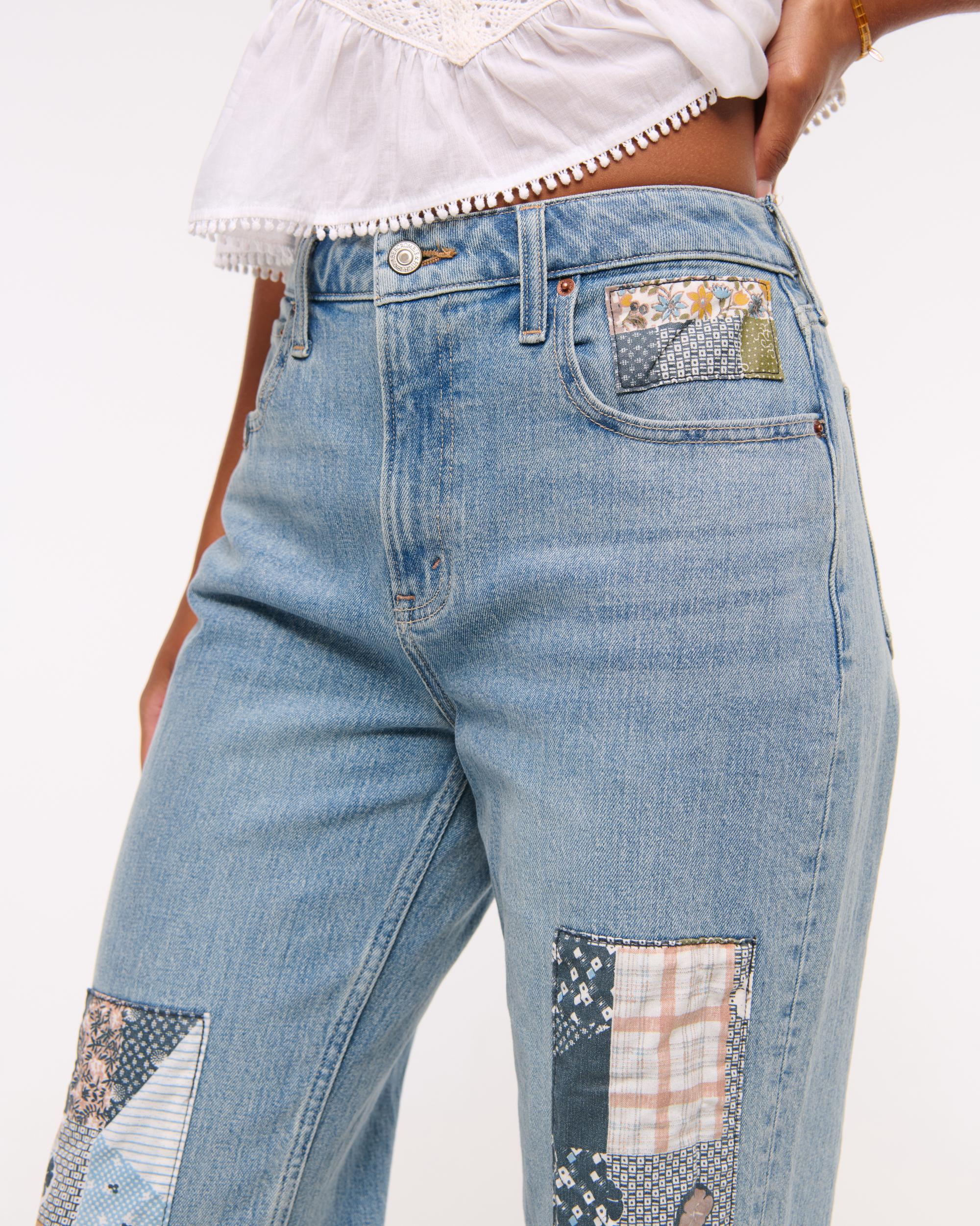 Curve Love High Rise 90s Relaxed Patchwork Jean Product Image