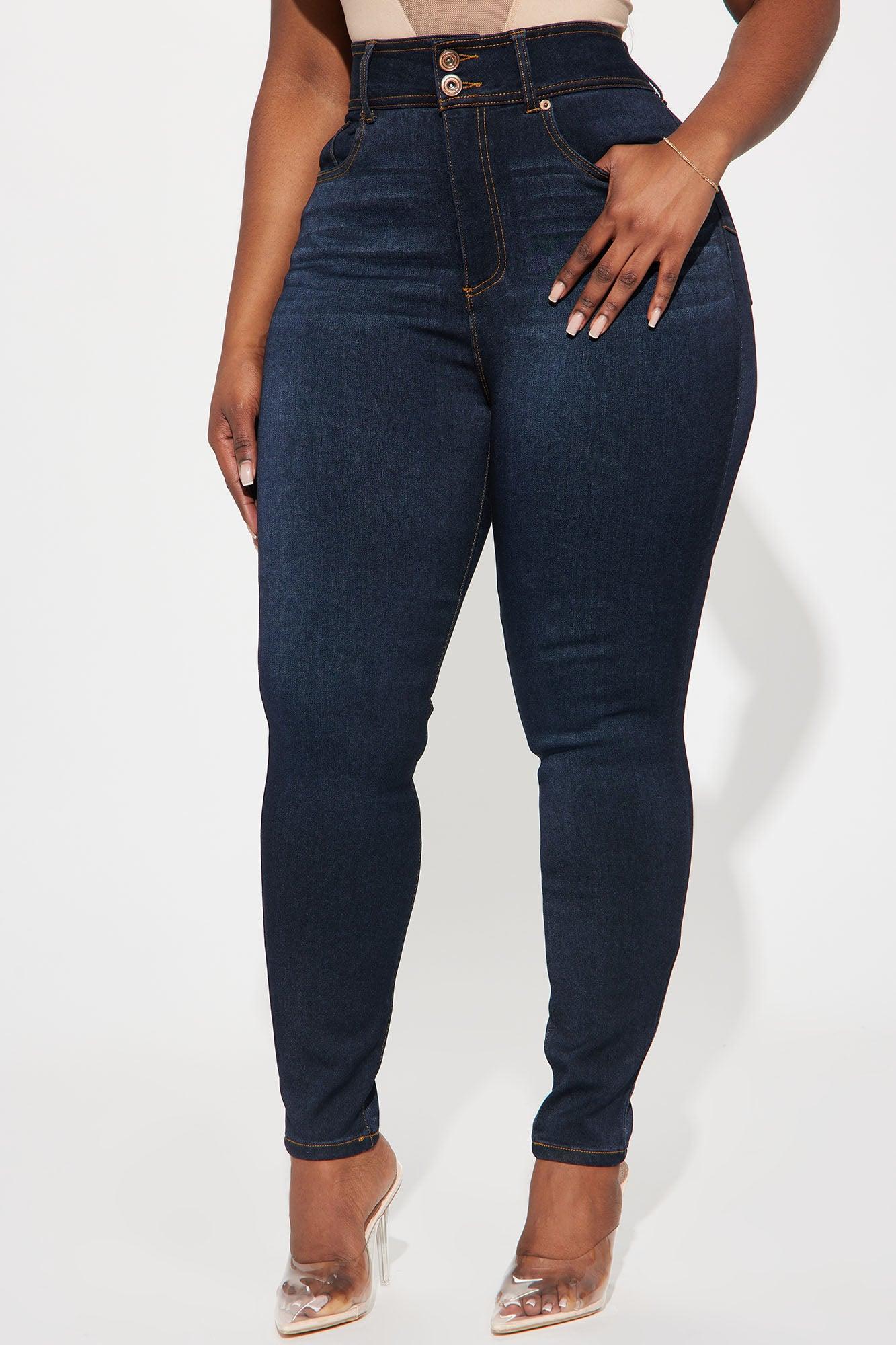 Snatch Me Tight Booty Lifter Skinny Jeans - Dark Wash Product Image