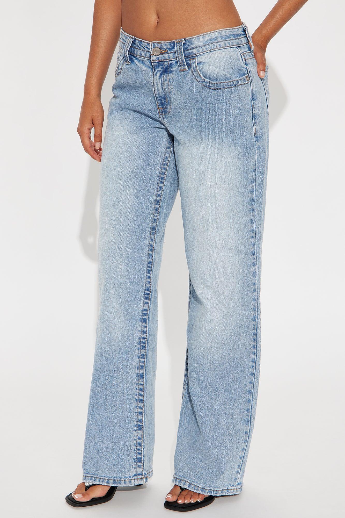 Line It Up Straight Leg Jeans - Light Wash Product Image