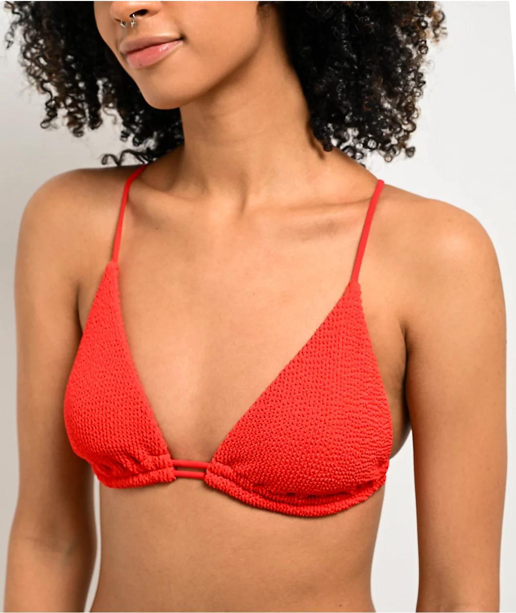 Damsel Rita Summertime Red Triangle Bikini Top Product Image