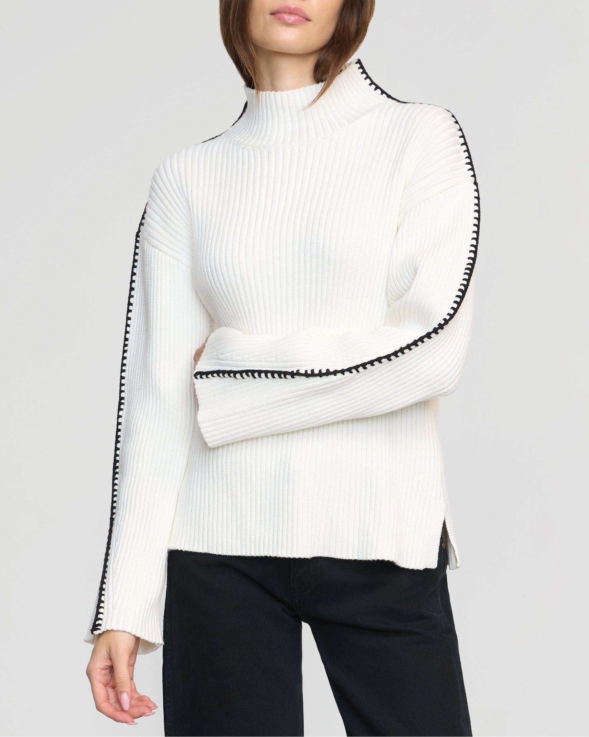 Aki Organic Cotton Contrast Stitch Sweater Product Image