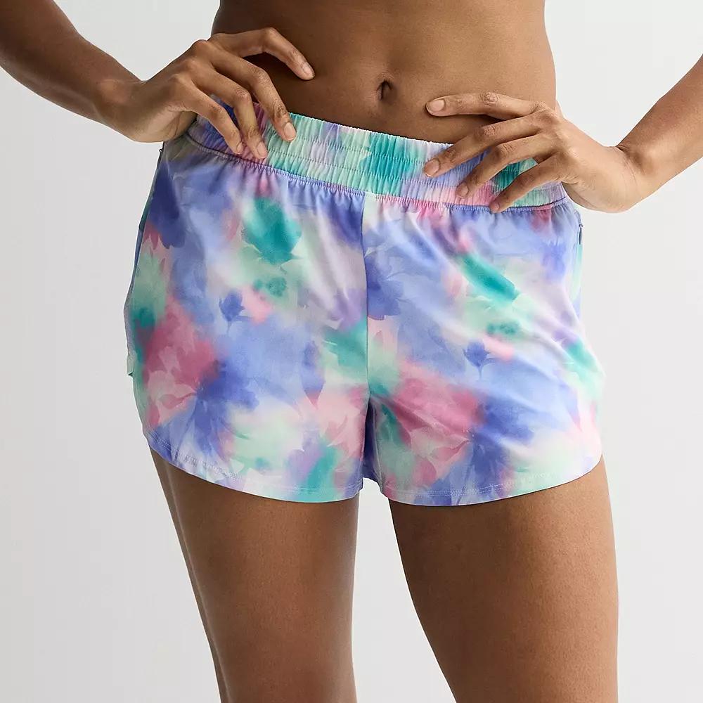 Women's Tek Gear Woven Run Shorts, Size: XXL, Pink Watercolor Product Image