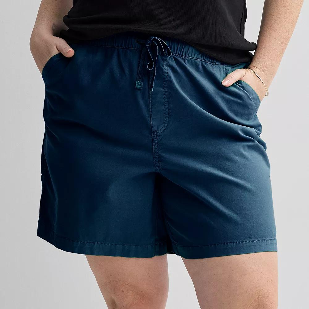 Plus Size Sonoma Goods For Life® Easy Paperbag Waist Bermuda Shorts, Women's, Size: 4XL, Blue Product Image
