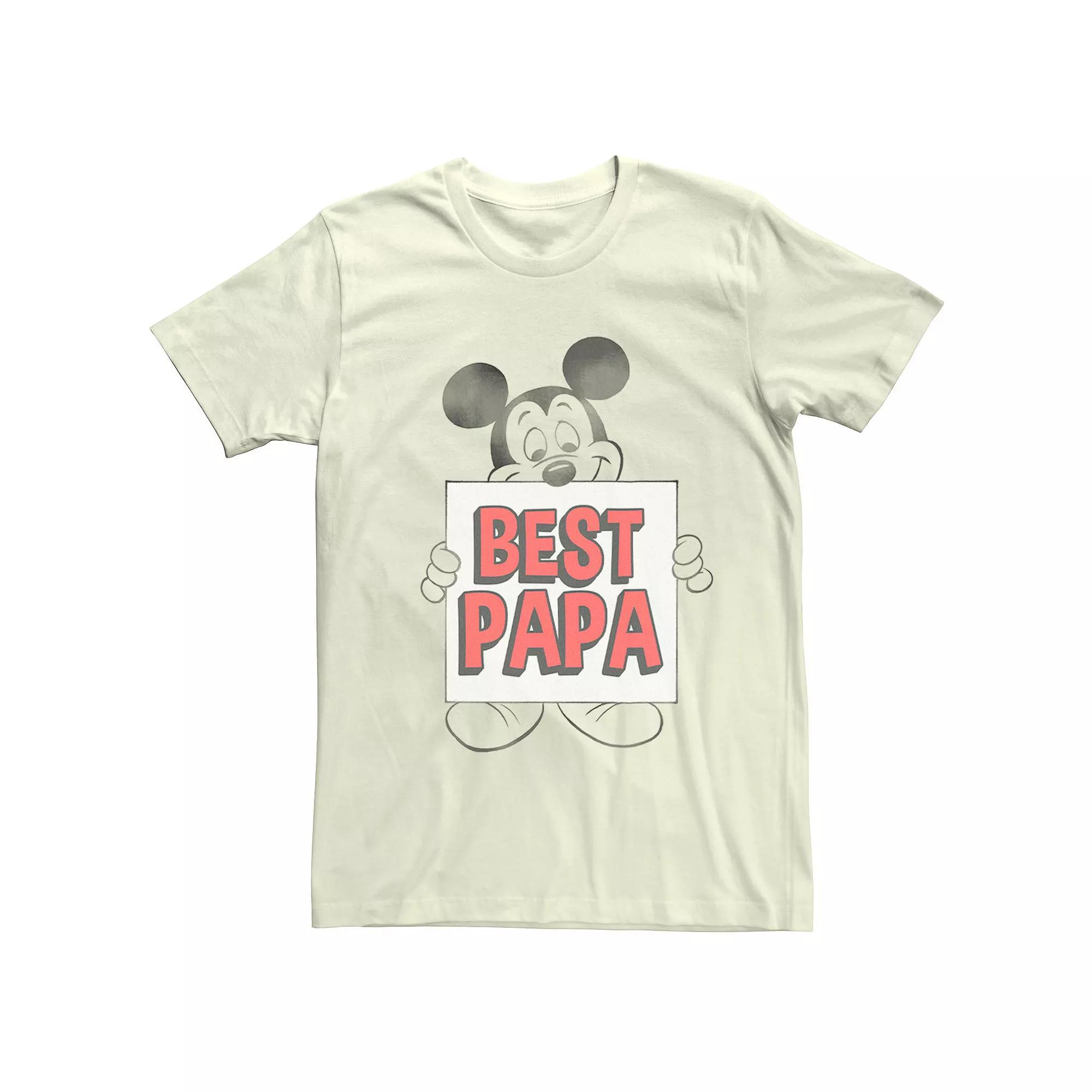 Disney's Mickey Mouse Men's Traditional Mickey Best Papa Graphic Tee,  Product Image