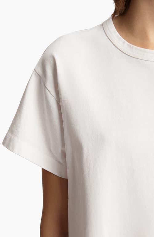 KHAITE Womens White Mae Brand-patch Cotton-jersey T-shirt In Cream Product Image