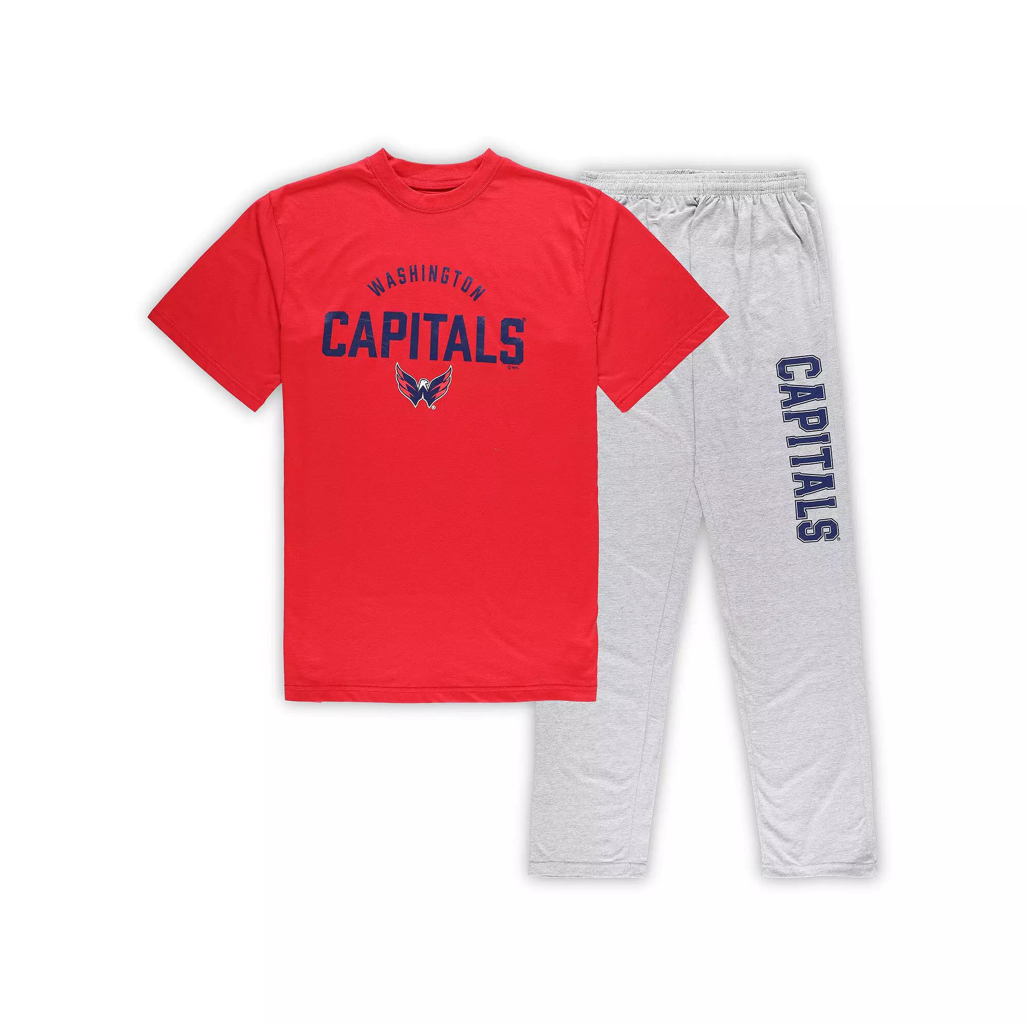Men's Washington Capitals Red/Heather Gray Big & Tall T-Shirt & Pants Lounge Set,  Product Image