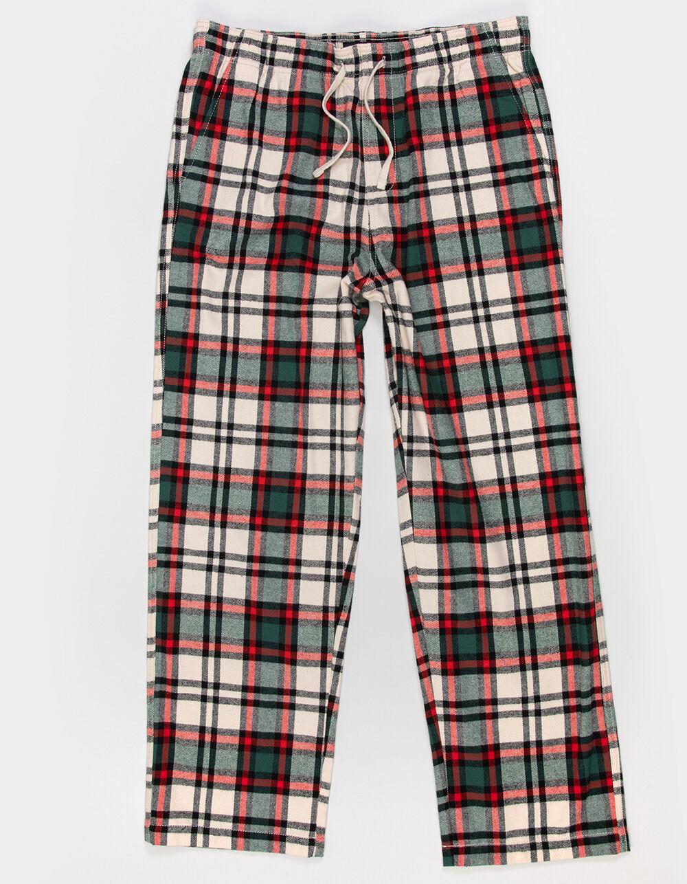 RSQ Mens Plaid Pajama Pants - WHT/GRAY Product Image
