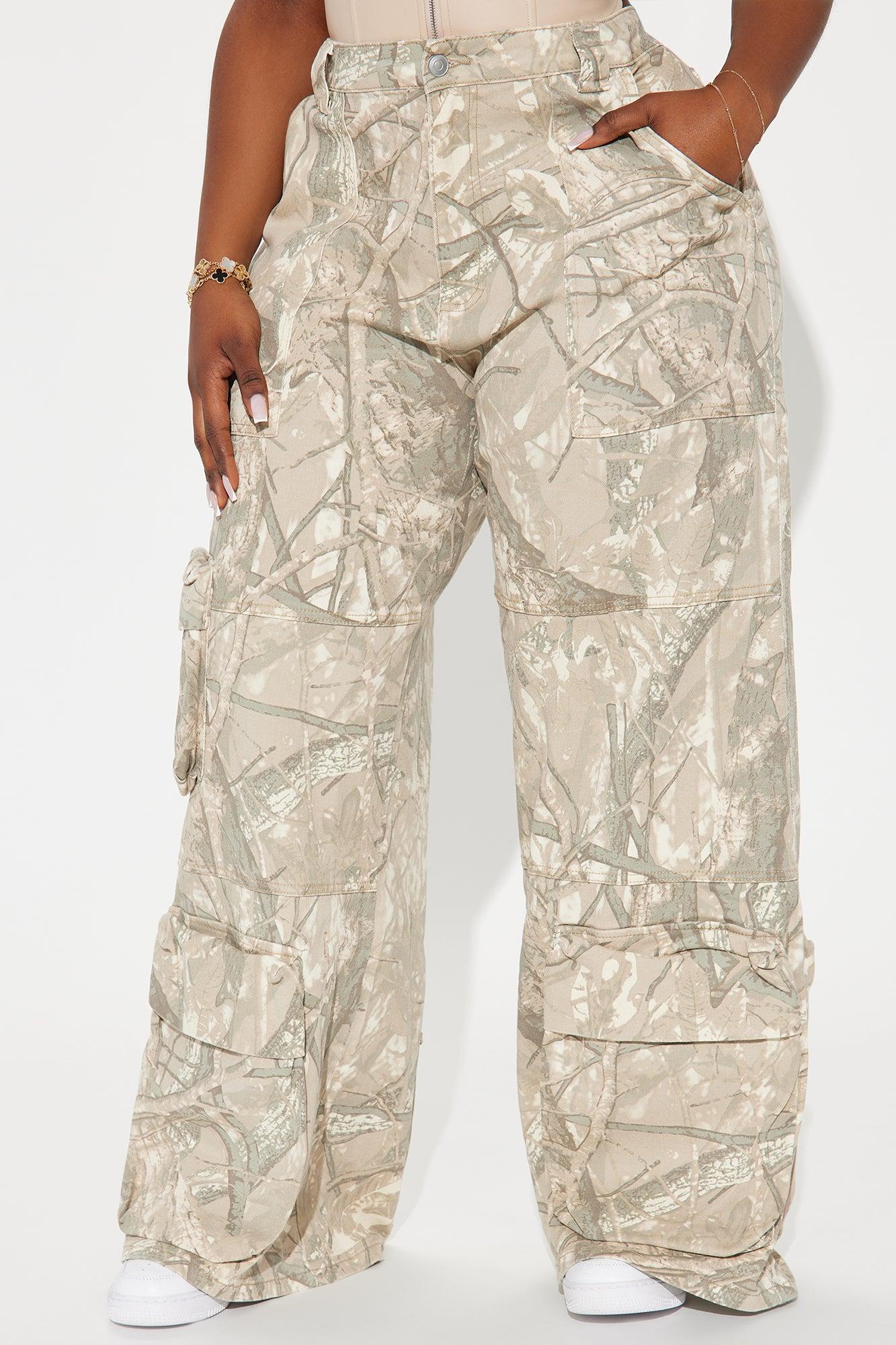 Got It Bad Stretch Cargo Jeans - Camouflage Female Product Image
