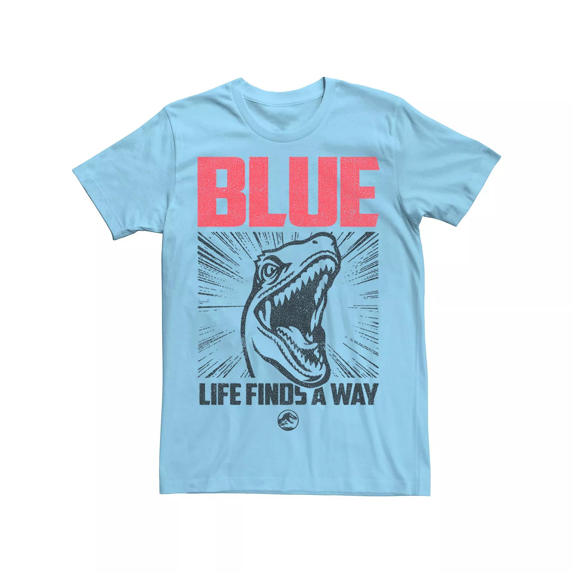 Men's Jurassic World Blue Life Finds A Way Tee,  Product Image
