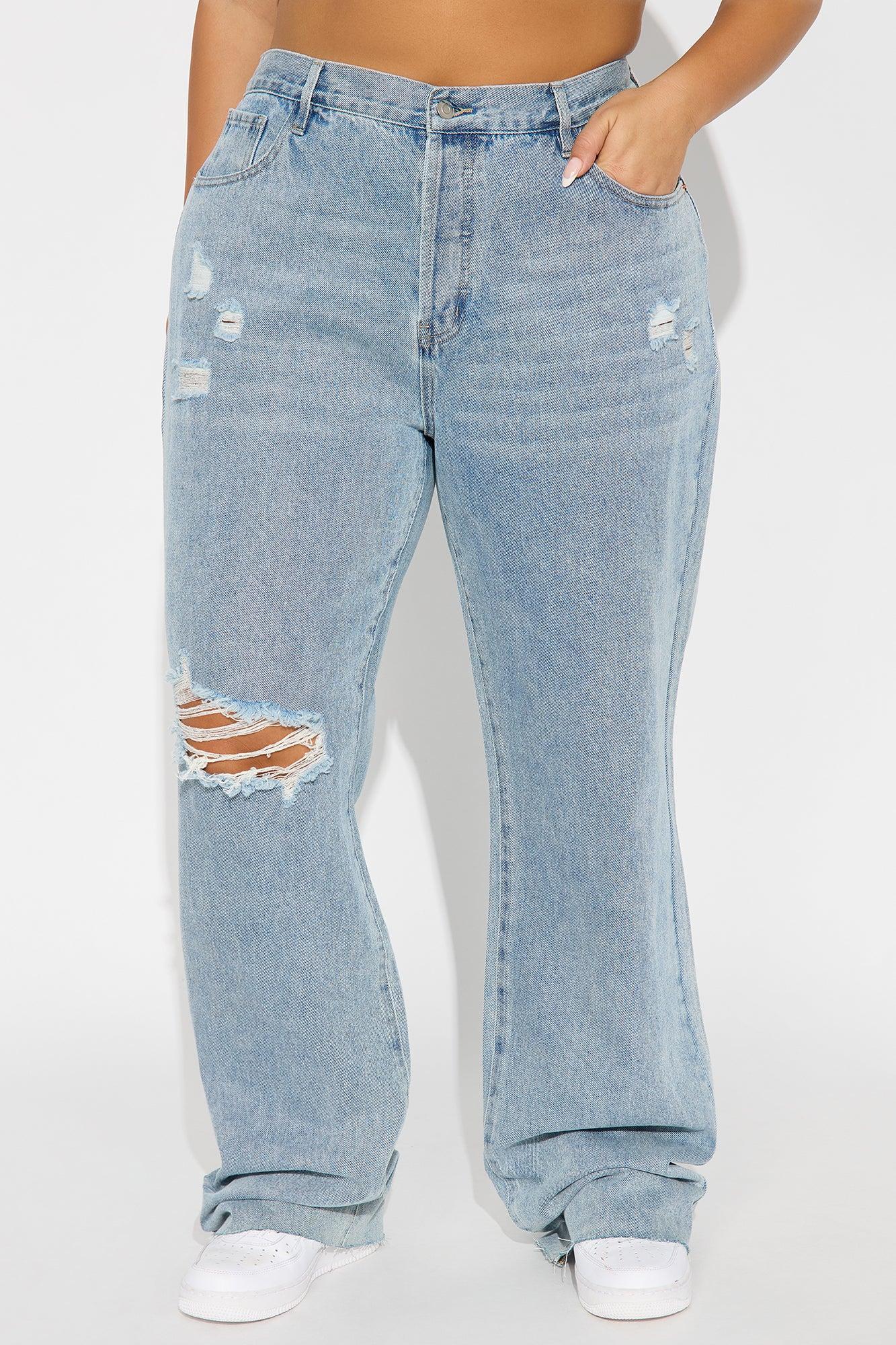 Tall Topanga 90's Ripped Straight Leg Jeans - Medium Wash Female Product Image