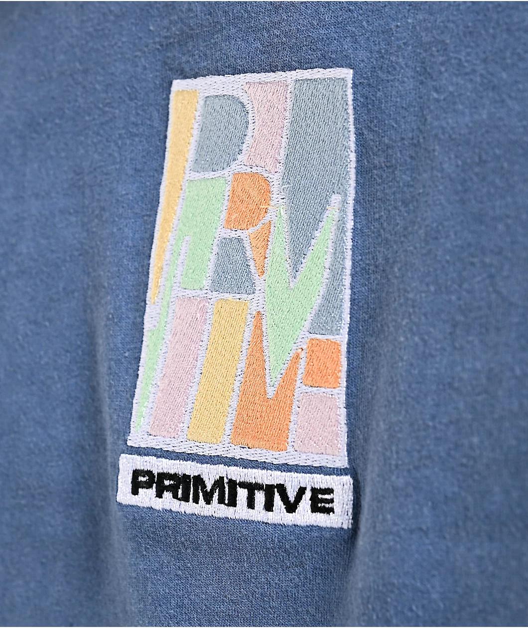 Primitive Block Blue Wash Heavyweight T-Shirt Product Image