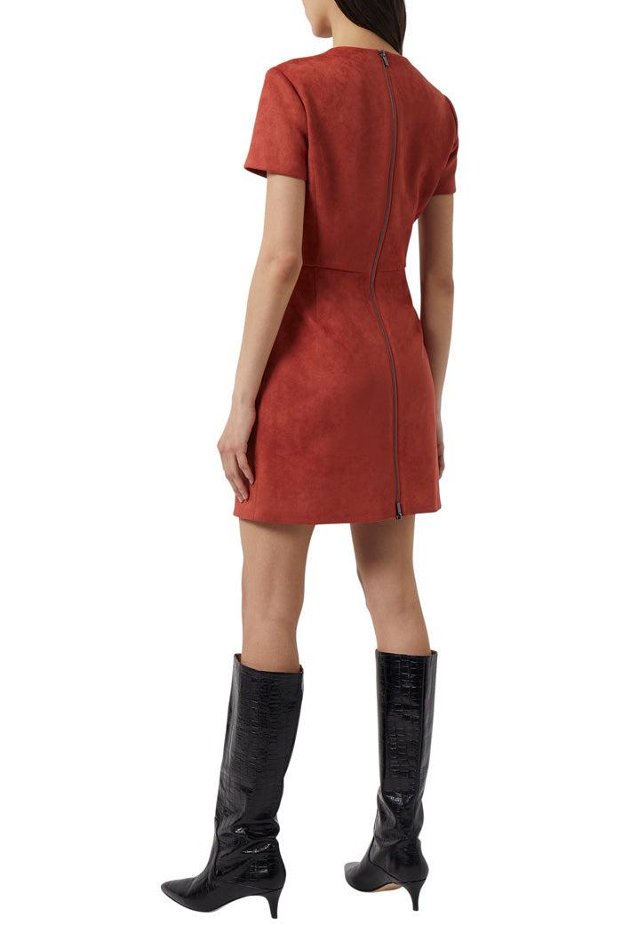 Patty Short Sleeve Suede Dress Product Image