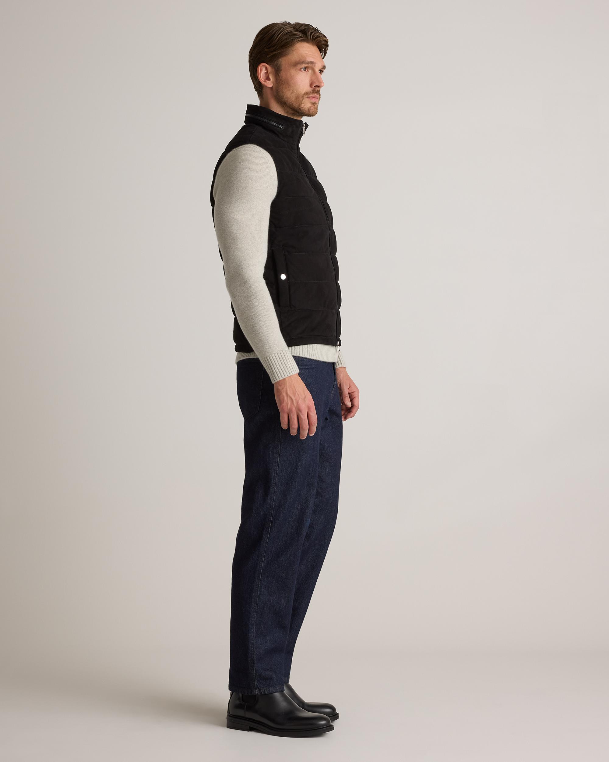 Quince | Men's 100% Suede Puffer Vest Leather Product Image