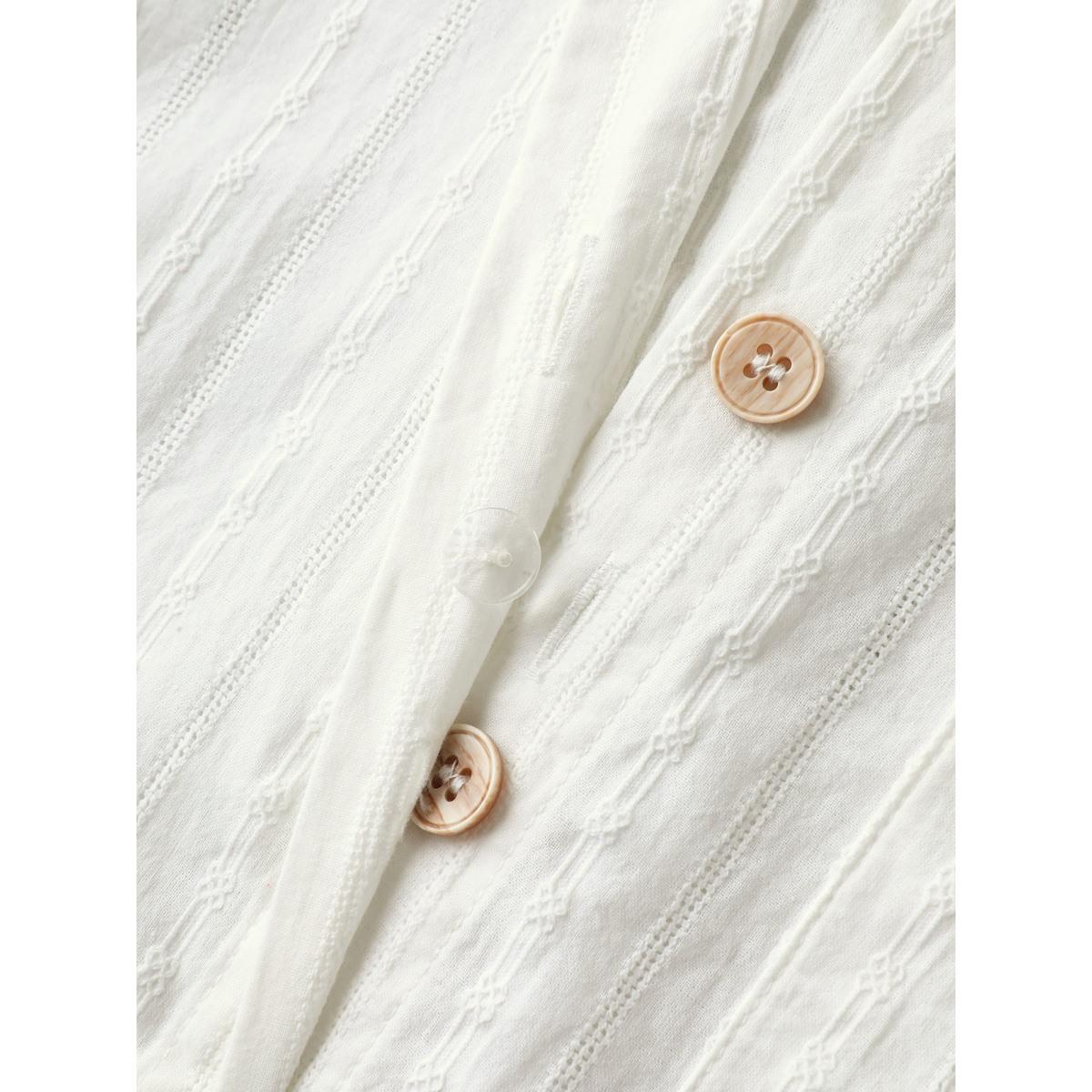 Plus Size Pure Cotton Sheer Pocket Shirt Originalwhite Long Sleeve Shirt collar Shirts 26/4X Product Image