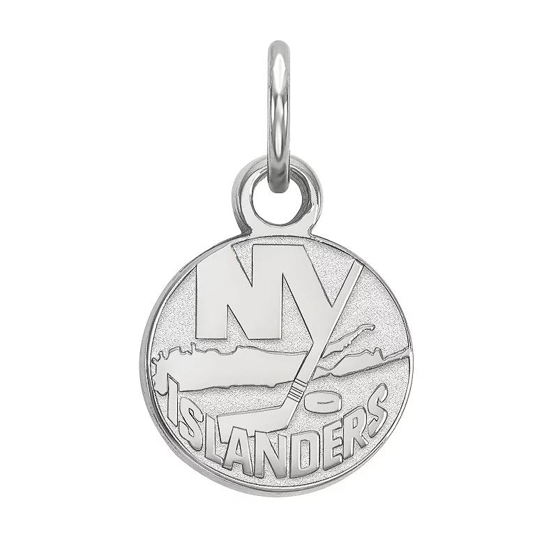 LogoArt New York Islanders Sterling Silver Mini Logo Disc Pendant, Women's, Size: 9MM Product Image